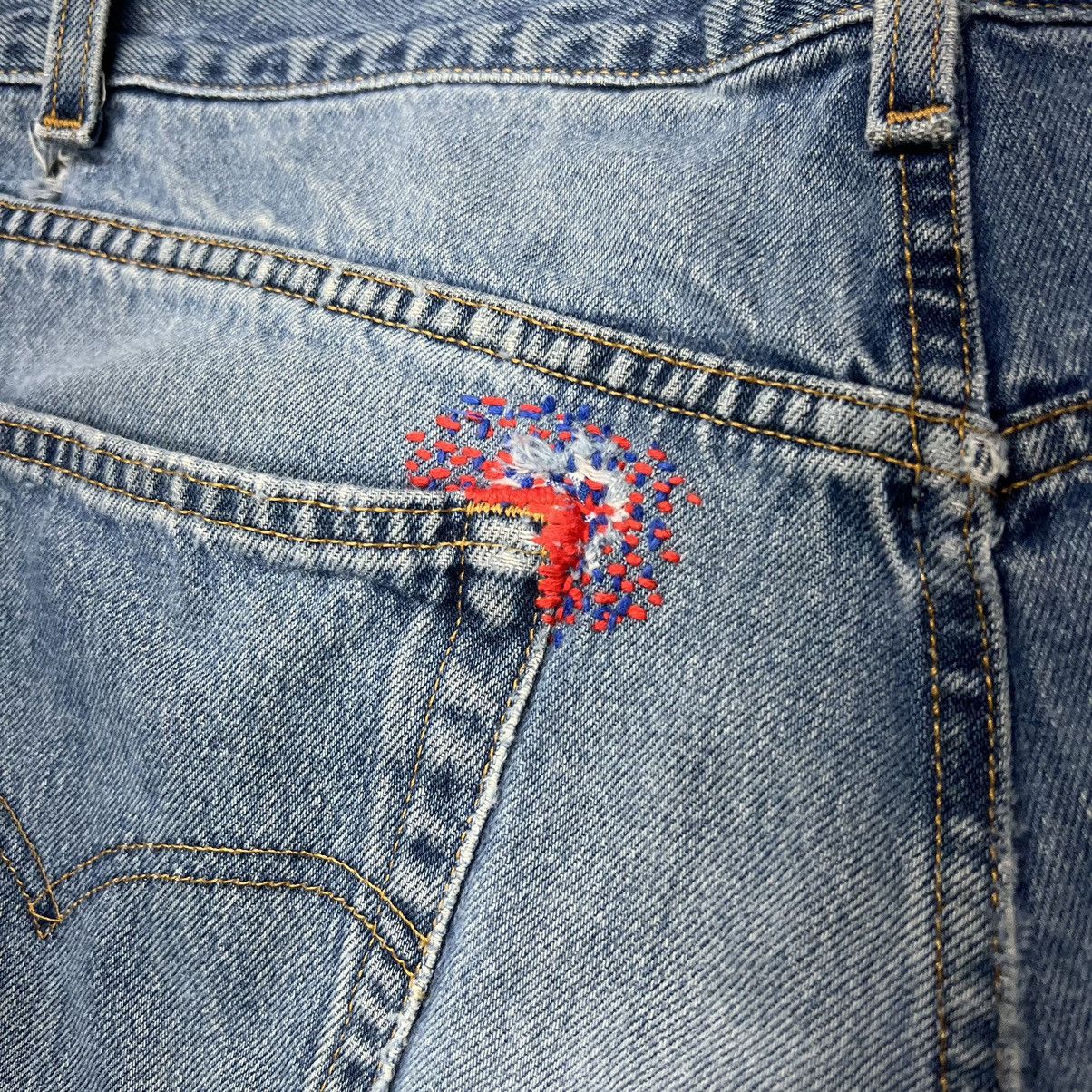 Levi's × Vintage VTG Levis 550 Jeans Blue Cropped Relaxed Fit Denim Baggy Size US 38 / EU 54 - 13 Thumbnail
