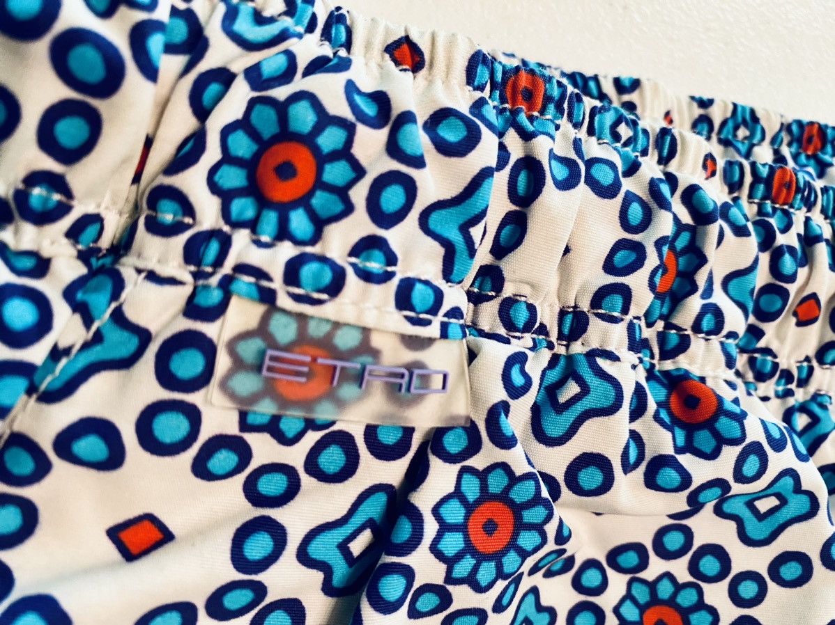 Etro Etro 🇮🇹 Milano Blu Casino Carpet Resort Swim Shorts XXL NWT Size US 39 - 11 Thumbnail