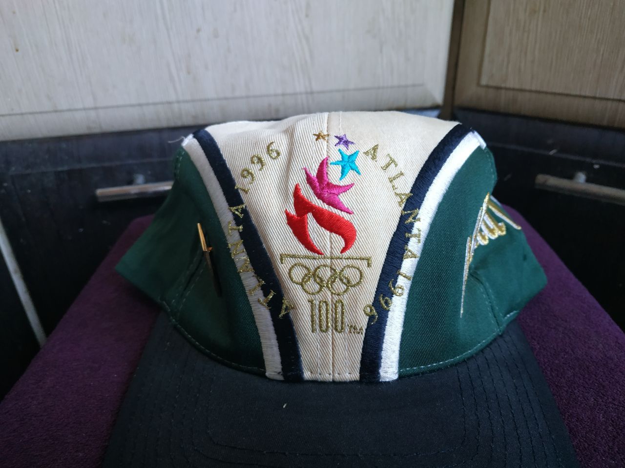 USA Olympics Vintage 1996 Atlanta Olympics Hat Eastport SnapbackPanasonic Size ONE SIZE - 3 Thumbnail