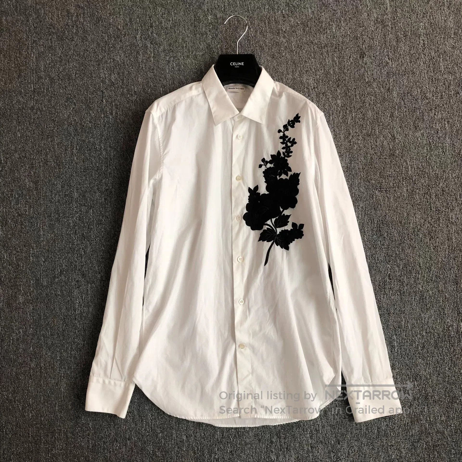 Alexander McQueen Alexander McQueen Floral Embroidered Shirt. Size M / US 6-8 / IT 42-44 - 1 Thumbnail