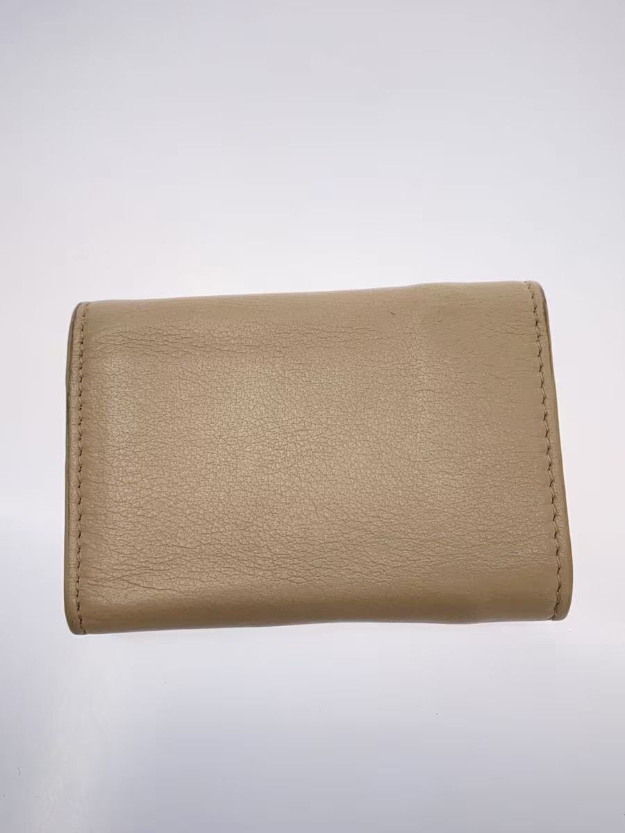 Balenciaga Balenciaga Paper Leather Mini Tri-Fold Wallet Cream Size ONE SIZE - 2 Thumbnail