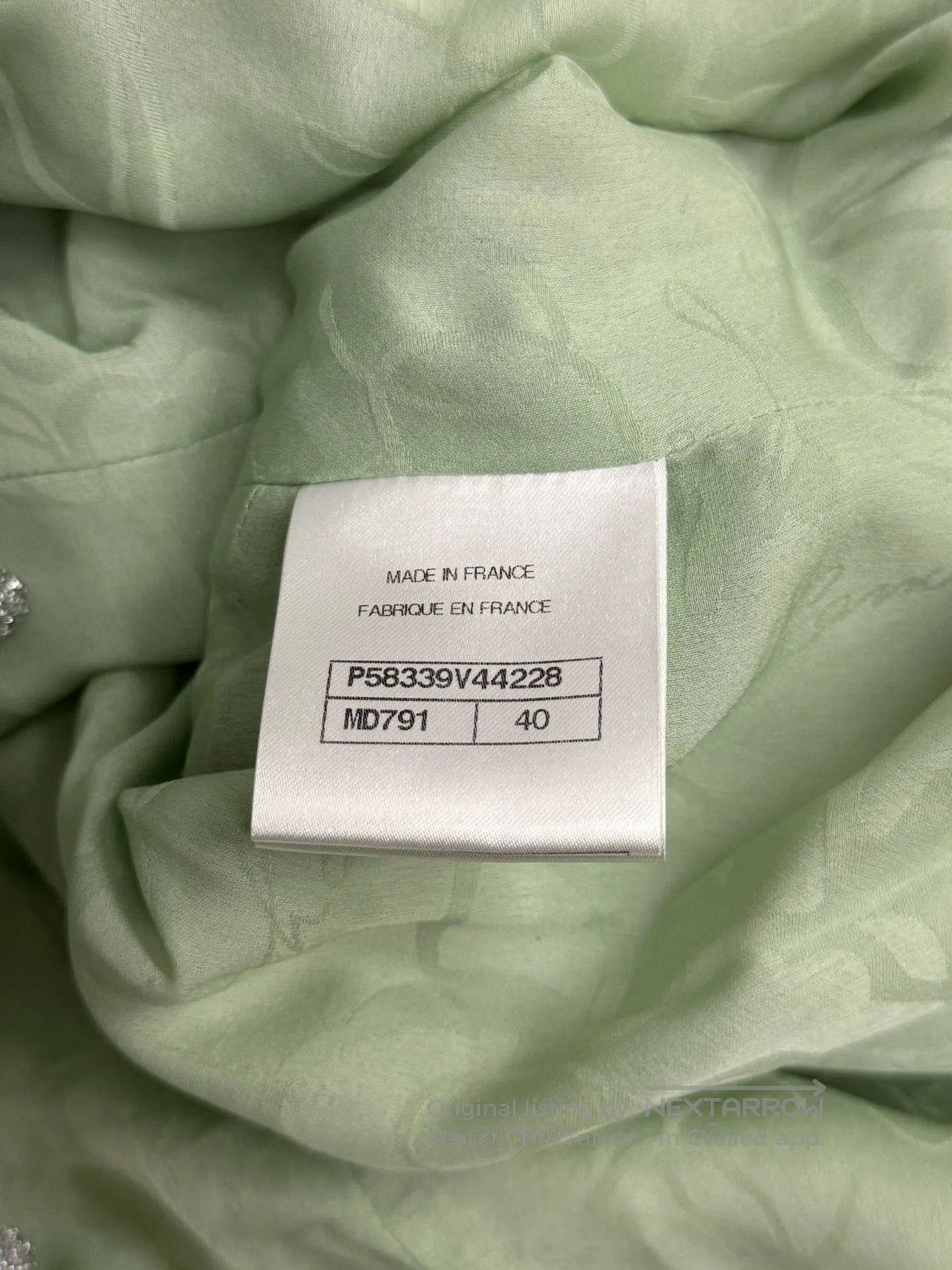 Chanel Chanel Green Silver Trim Four-Pocket Coat. Size US M / EU 48-50 / 2 - 5 Thumbnail