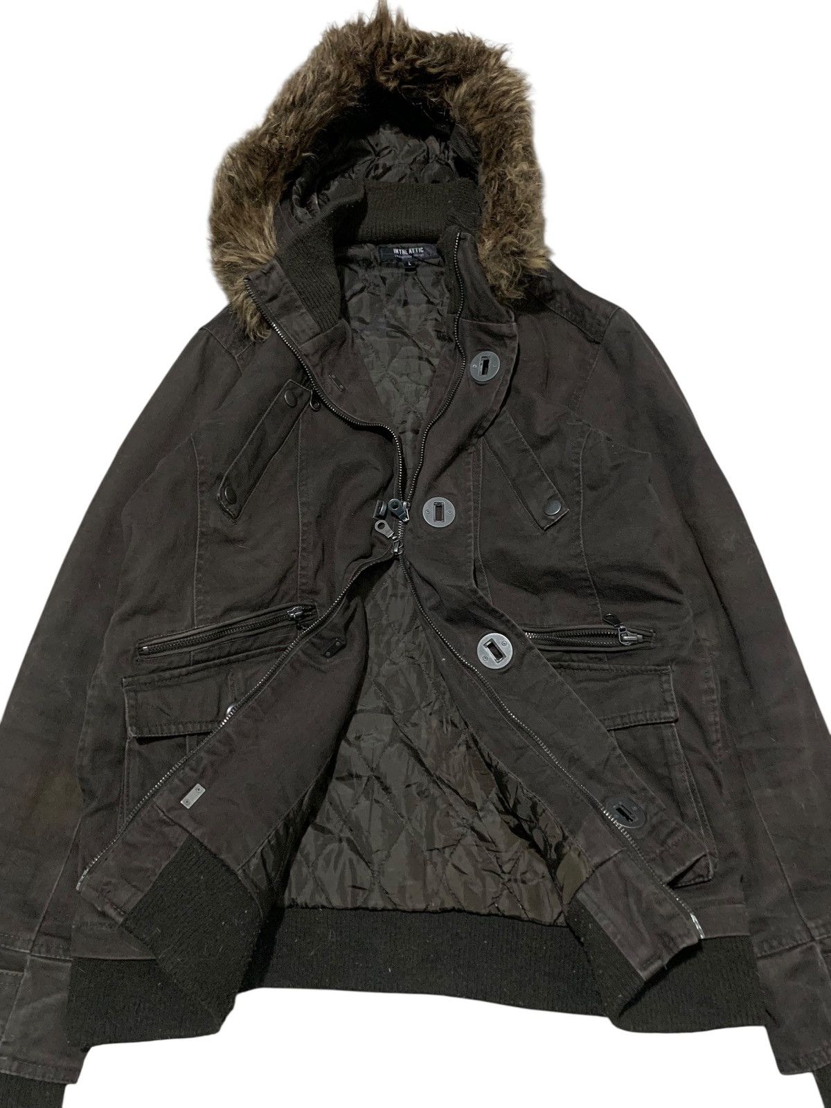If Six Was Nine 2000s In The Attic multipocket fur hoodie canvas jacket Size US M / EU 48-50 / 2 - 10 Thumbnail