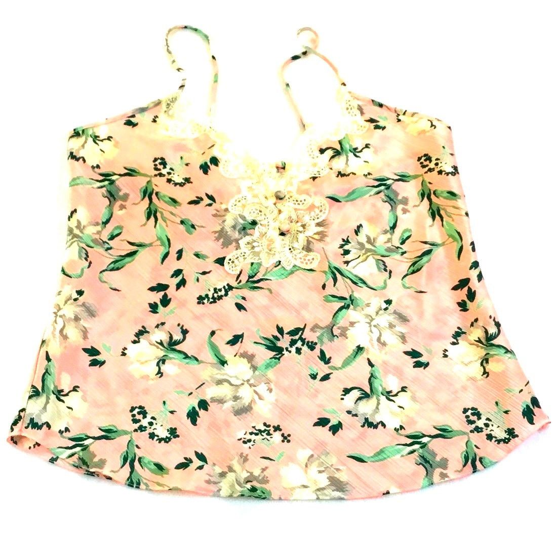 Victoria's Secret Victoria's Secret Camisole Pink Floral Straps Lace Small Size ONE SIZE - 3 Thumbnail