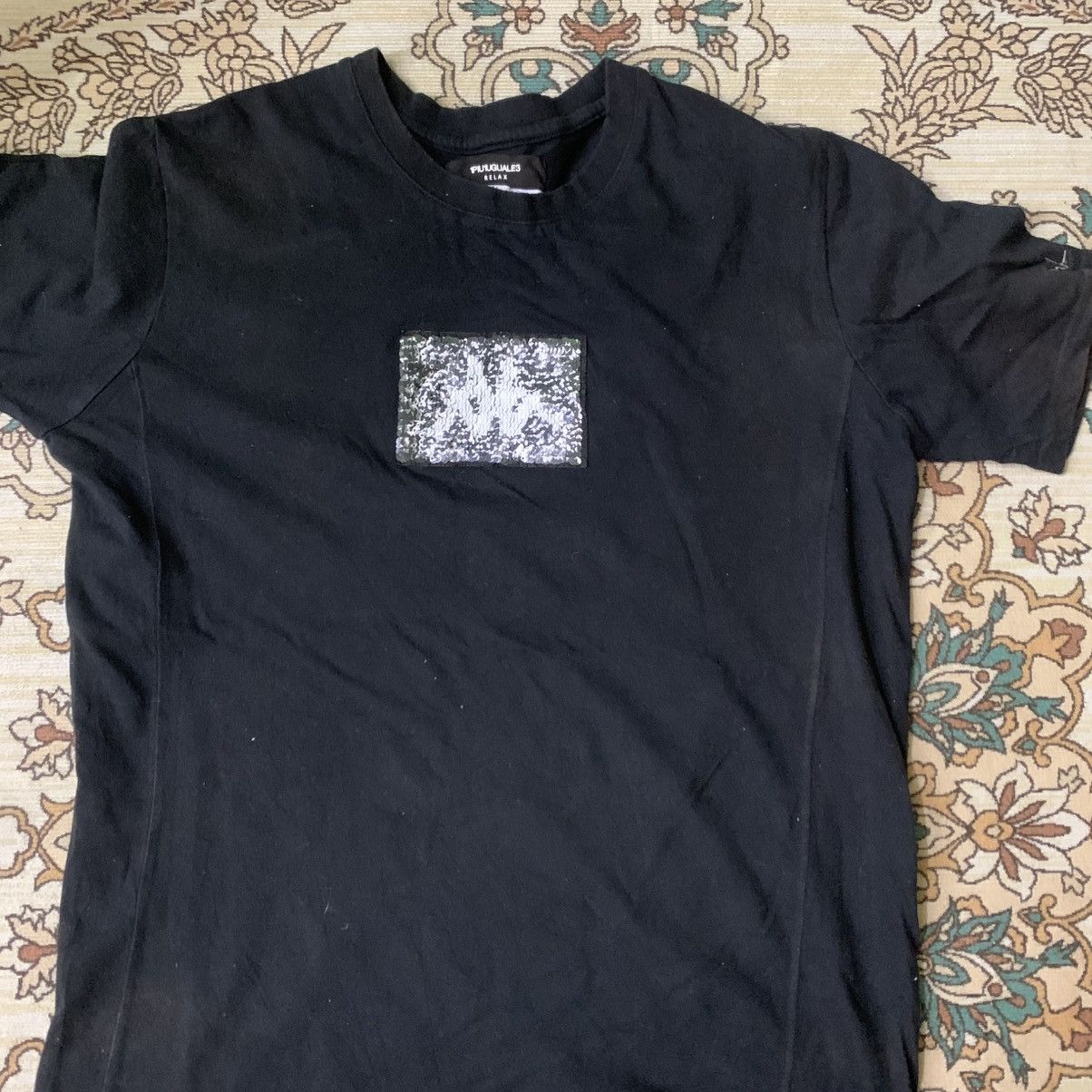 Designer RARE 1PIU1UGUALE3 RELAX ❌ KAPPA BIG LOGO T-SHIRT BLACK Size US M / EU 48-50 / 2 - 2 Thumbnail