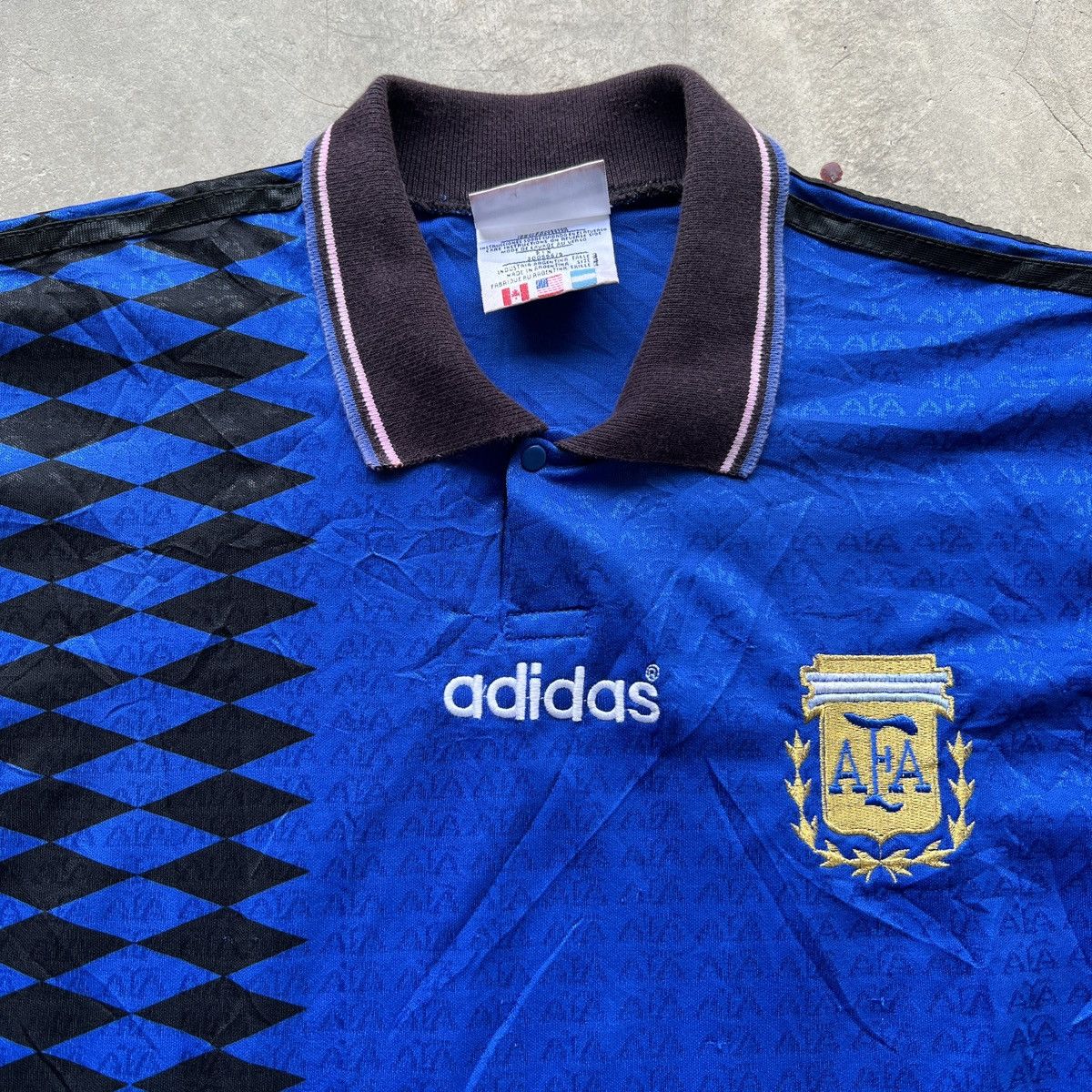 Adidas 🔥 1994 VINTAGE ARGENTINA ADIDAS AWAY JERSEY Size US L / EU 52-54 / 3 - 4 Thumbnail
