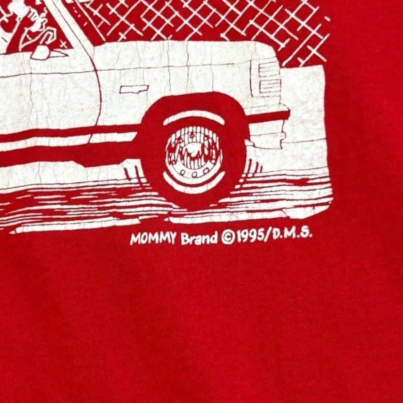 Fruit Of The Loom VINTAGE 90s OJ Simpson Bronco Car Chase T-Shirt XL Mens Red Short Sleeve Made In USA Size US XL / EU 56 / 4 - 5 Thumbnail