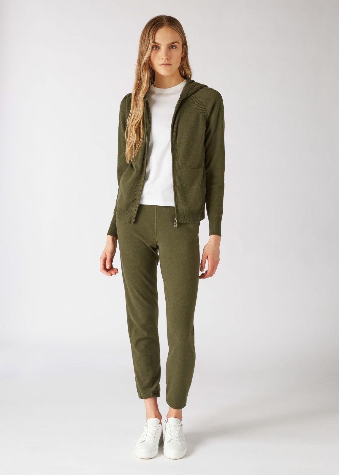 Loro Piana o1srvl11e0824 Merano Cashmere Pants in Olive Green Size 30" / US 8 / IT 44 - 2 Thumbnail