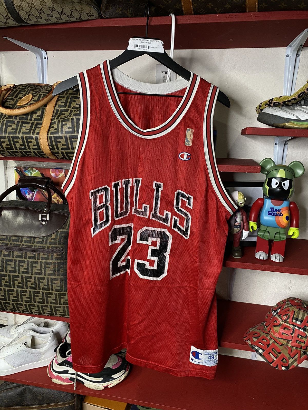 Vintage Chicago Bulls outlet Champion Jersey L