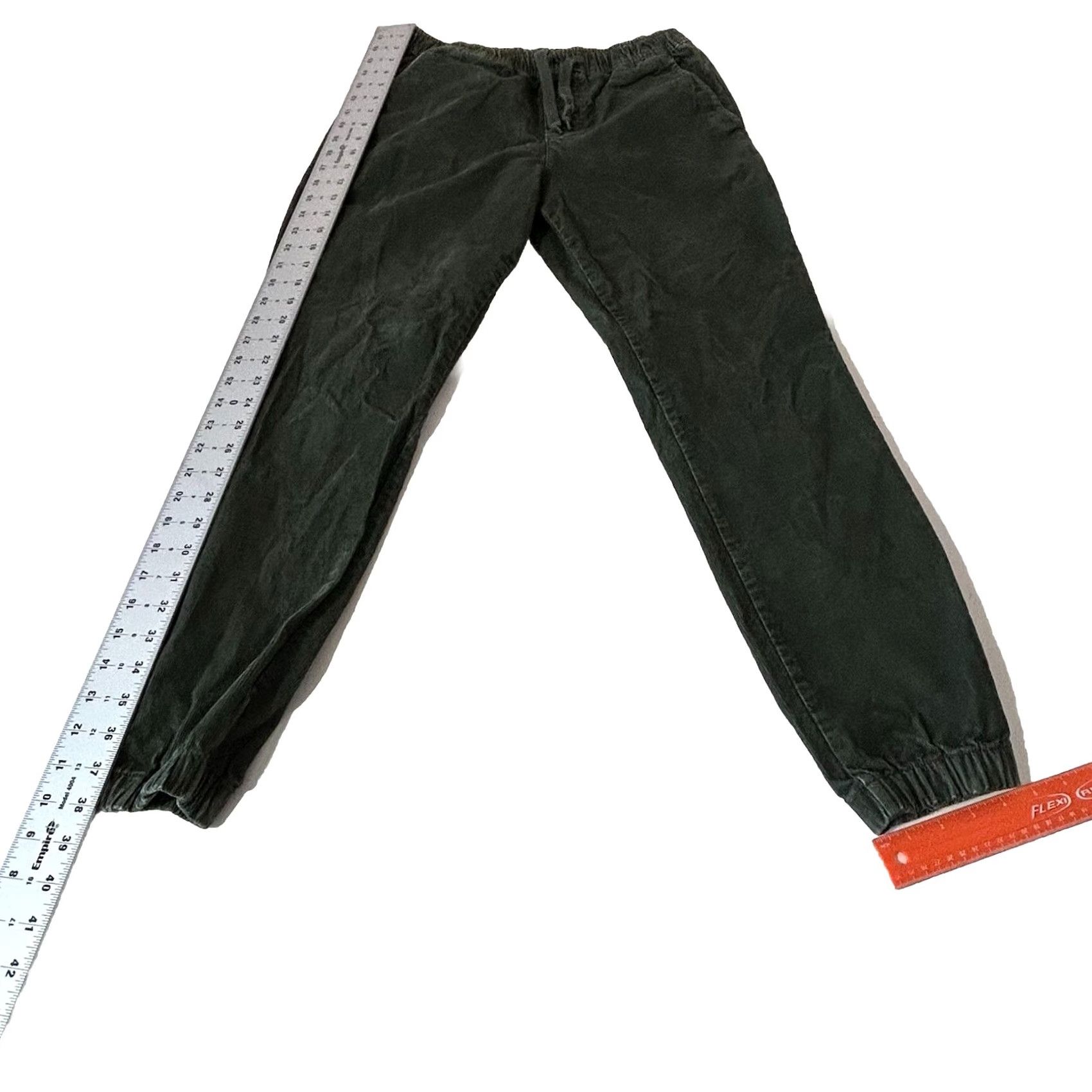 Gap Gap Corduroy Pants Women Small Green Drawstring Elastic Waist Pockets Modern 28in Inseam Size 28" / US 6 / IT 42 - 6 Thumbnail