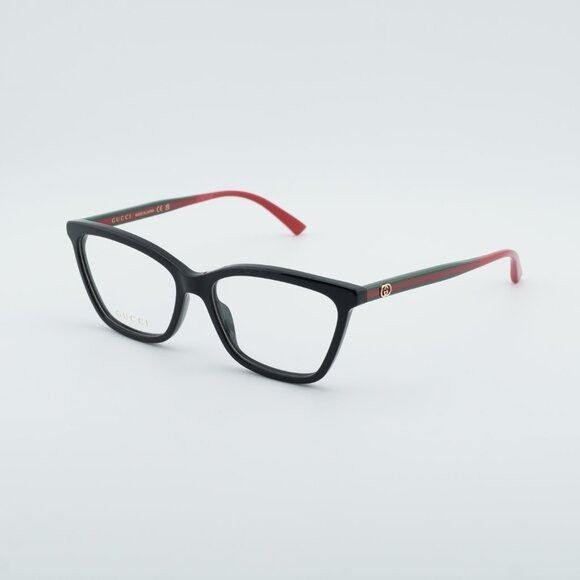 Gucci Gucci GG1989O 001 Square Eyeglasses - Black 56mm Size ONE SIZE - 1 Thumbnail