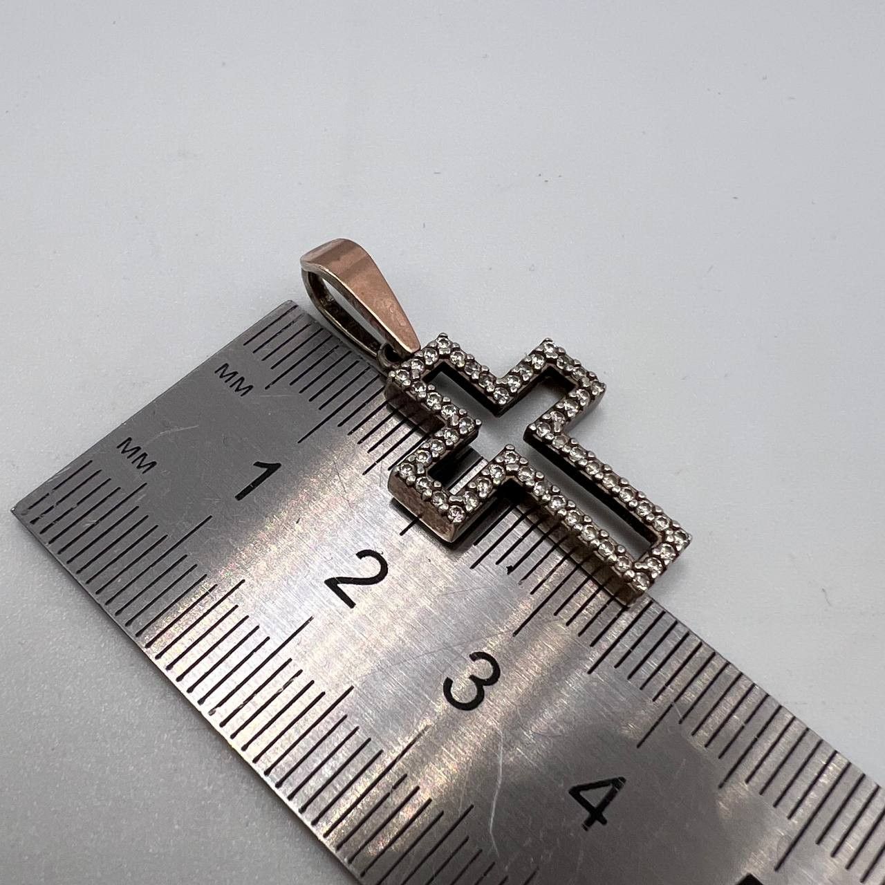 Vintage Vintage Gilt Sterling Silver 925 Pendant Cross Signed 3.2g Size ONE SIZE - 8 Thumbnail