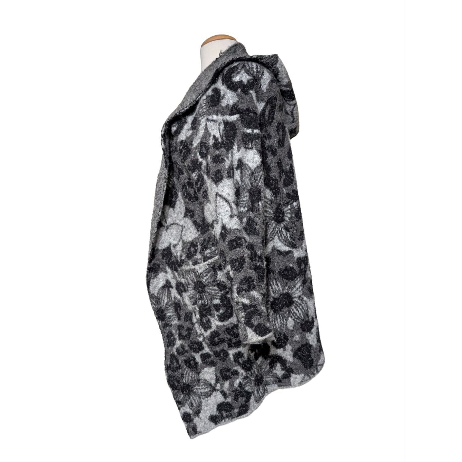 Anthropologie Anthropologie Maribeth Floral Hooded Cardigan Grey Women’s M Size M / US 6-8 / IT 42-44 - 2 Thumbnail
