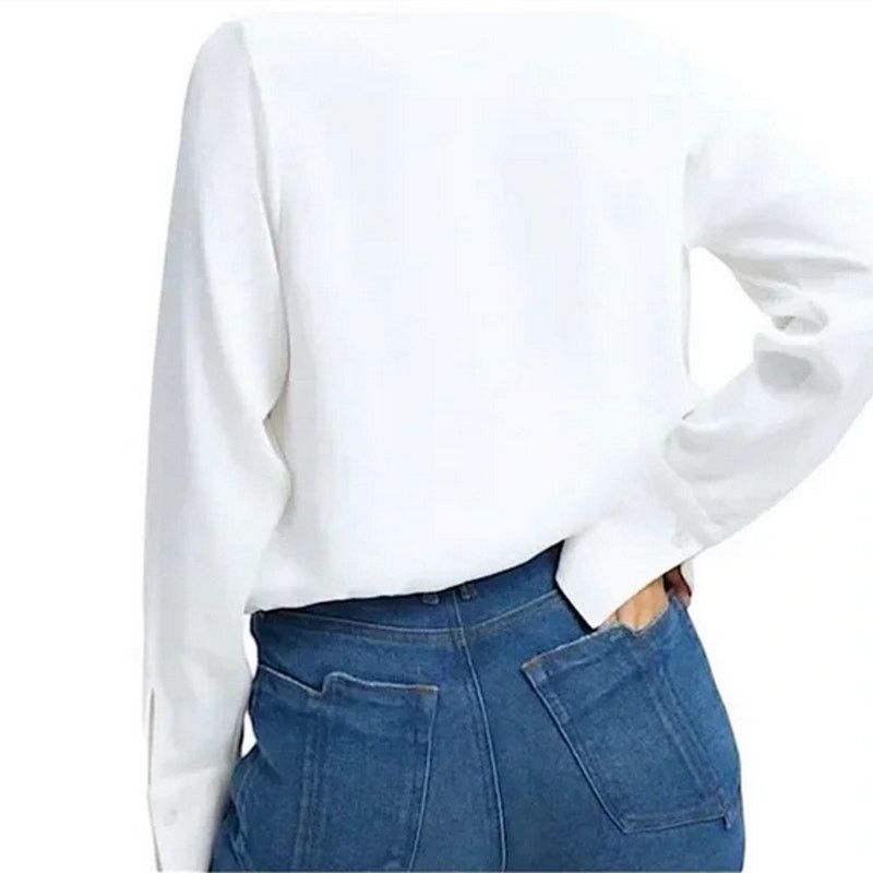 Good American Good American Long Sleeve Satin Faux Wrap NWOT Size S Size S / US 4 / IT 40 - 2 Thumbnail