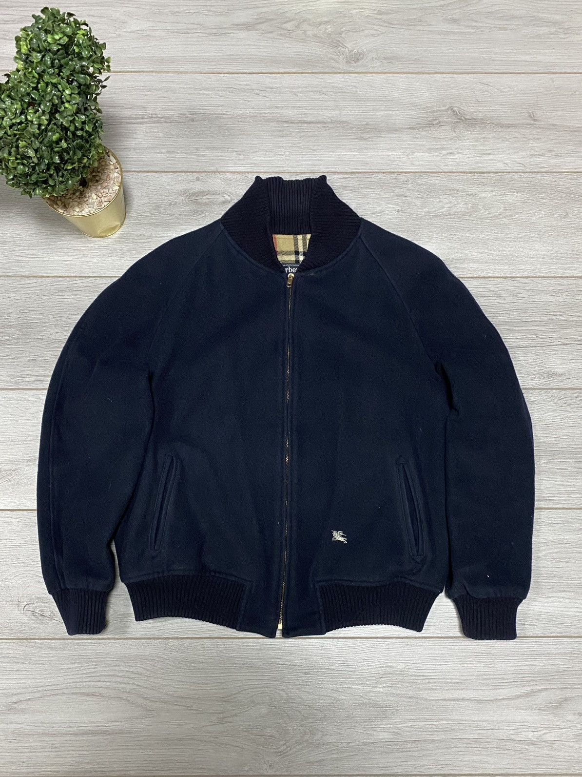 Burberry Prorsum Burberry wool zip nova check bomber jacket Size US L / EU 52-54 / 3 - 3 Thumbnail