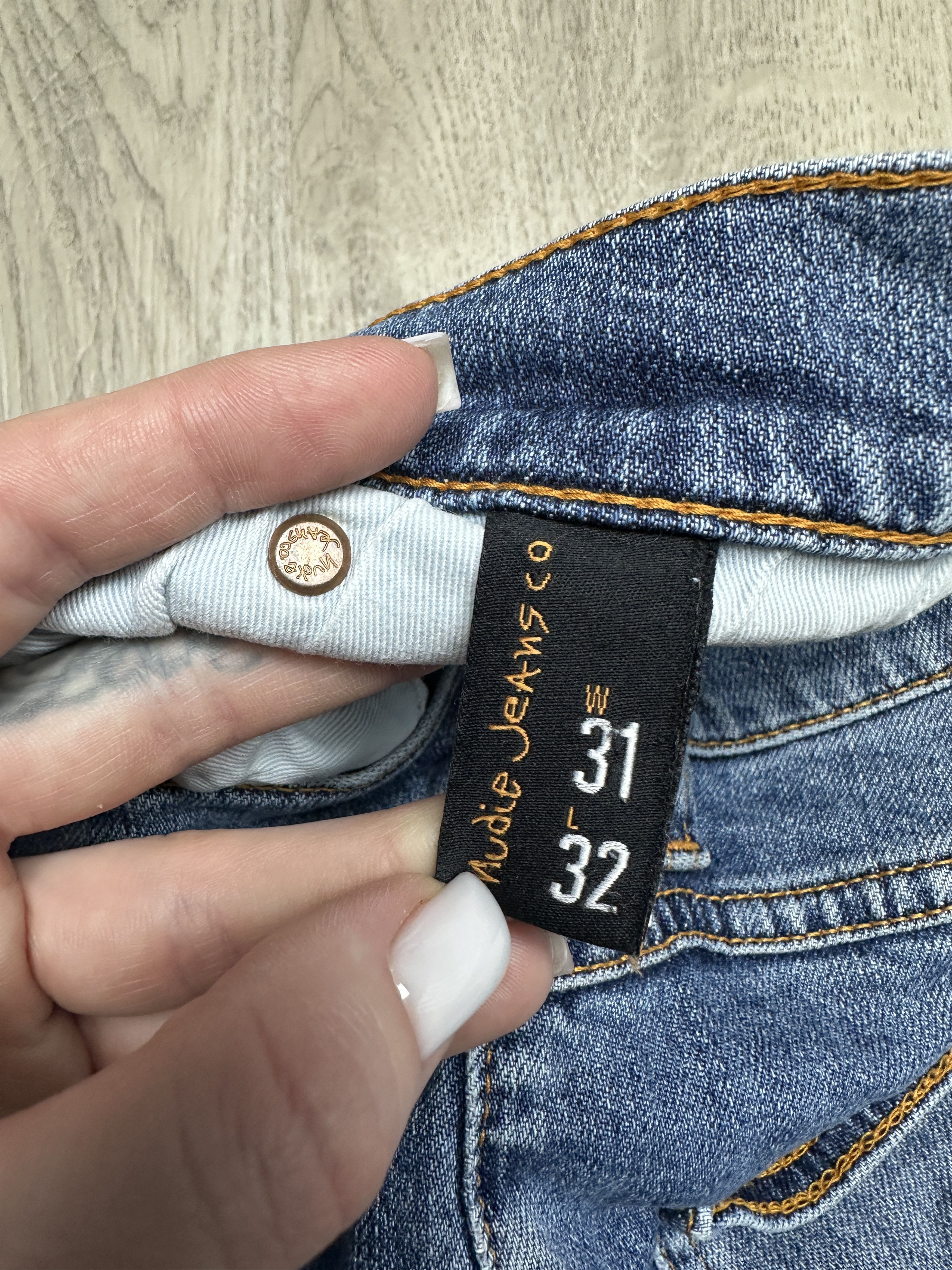 Nudie Jeans Nudie Jeans Lean Dean Vintage Mens Denim Pants Size US 31 - 10 Thumbnail