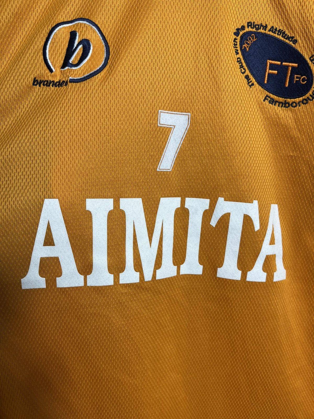 Vintage Branded 2003 2004 Farnborough FC away orange steve watson #7 Size US XL / EU 56 / 4 - 6 Thumbnail