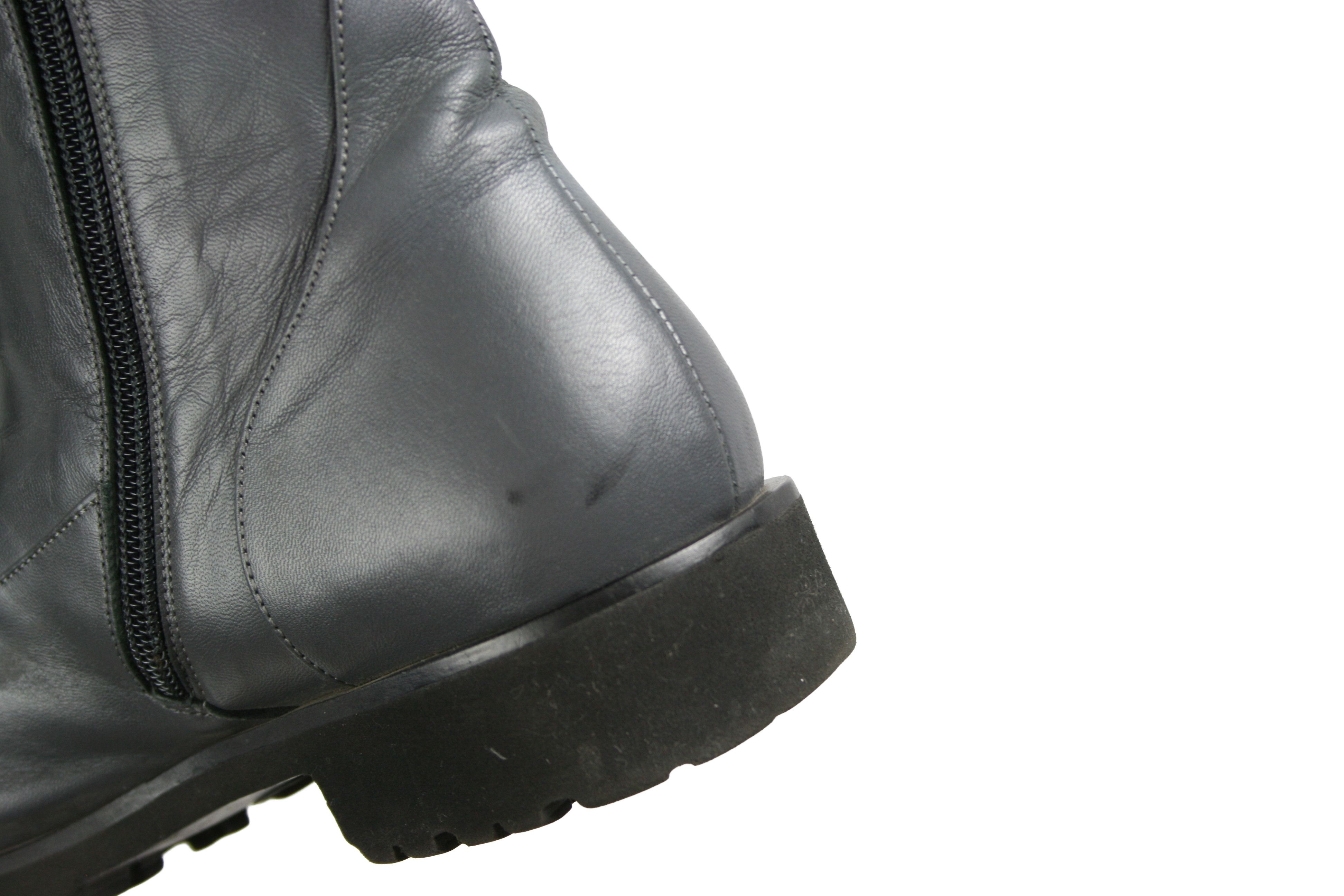 Fabiana Filippi Extra Light Leather Zip Ankle Combat Boots Size US 8 / IT 38 - 6 Thumbnail
