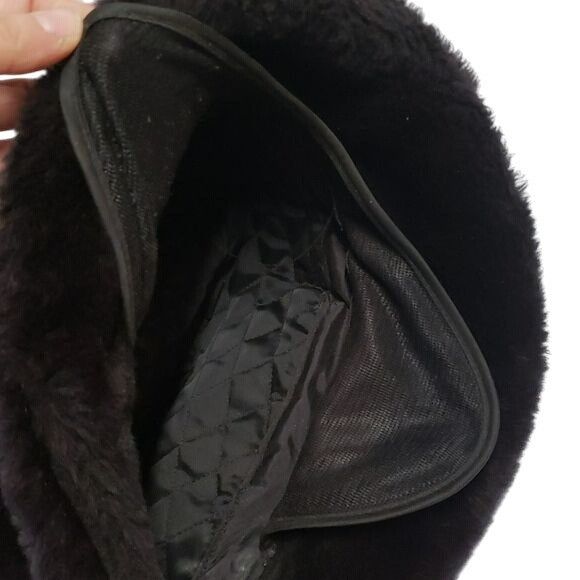 Vintage Vintage Cossack Hat Fedora Folded Hat Faux Fur Feather Size ONE SIZE - 13 Thumbnail