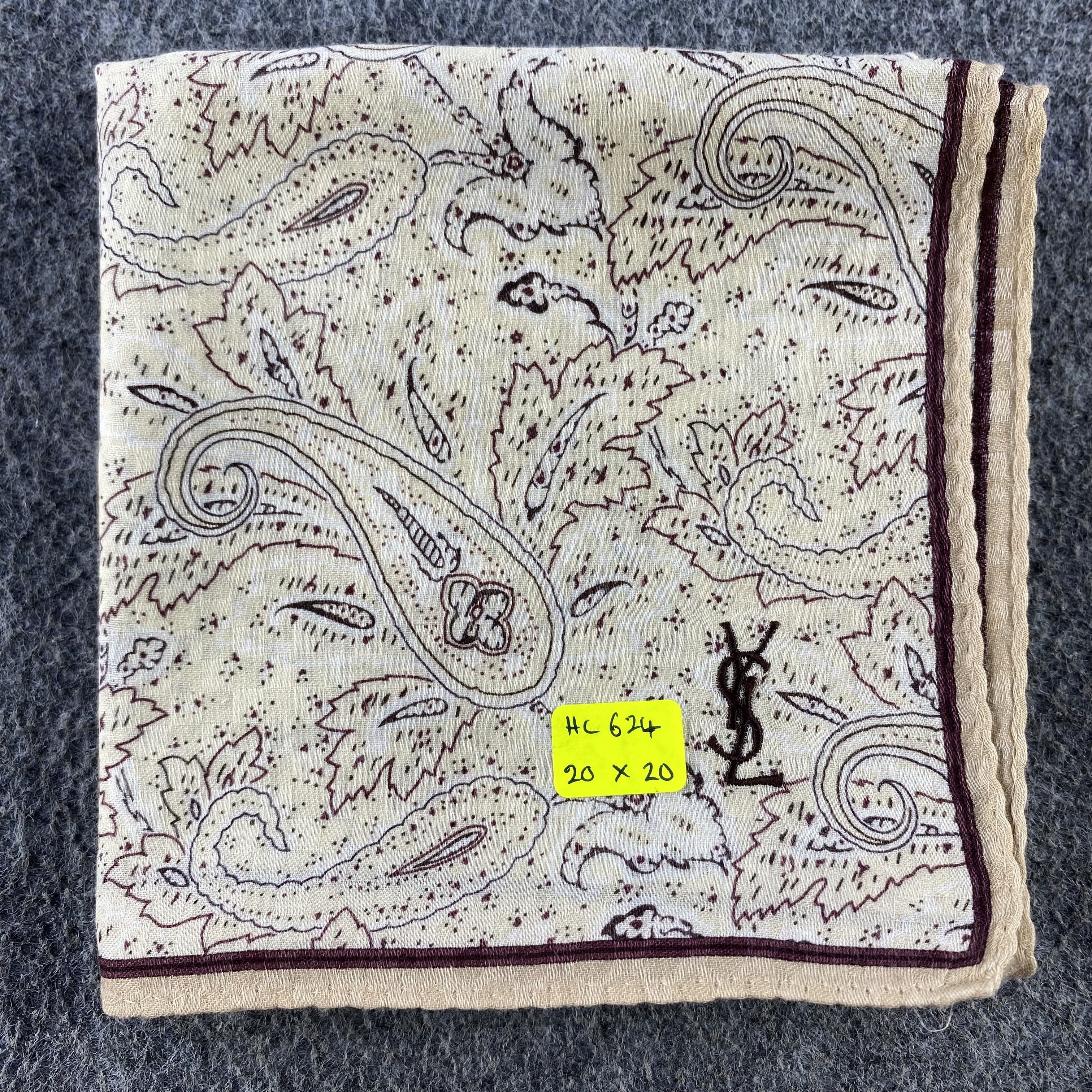 Designer × Vintage × Yves Saint Laurent Yves Saint Laurent Handkerchief/Neckerchief/Bandana HC624 Size ONE SIZE - 5 Thumbnail