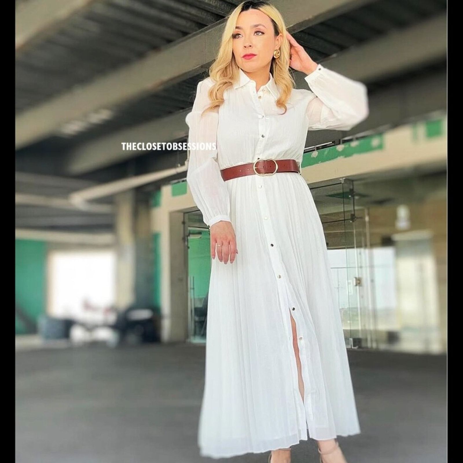 Zara ZARA Pleated Midi Dress Size L / US 10 / IT 46 - 6 Thumbnail