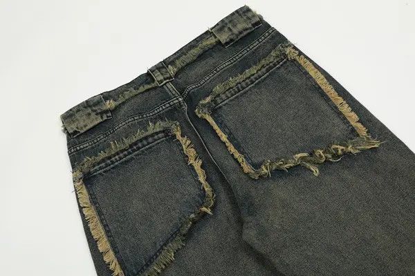 VIBE #33 Heavy Craft Washed Distressed Faded Jeans Size US 35 - 8 Thumbnail
