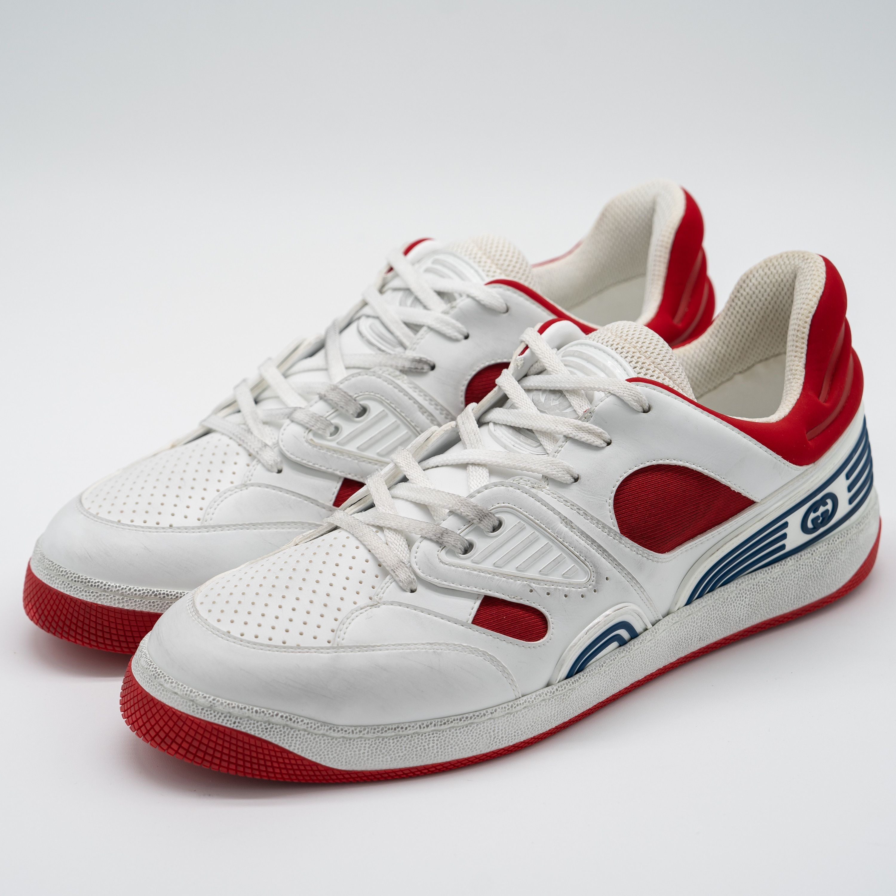 Gucci 14G 14.5 US Gucci Basket Low White Red Black Sneakers Size US 14 / EU 47 - 1 Thumbnail