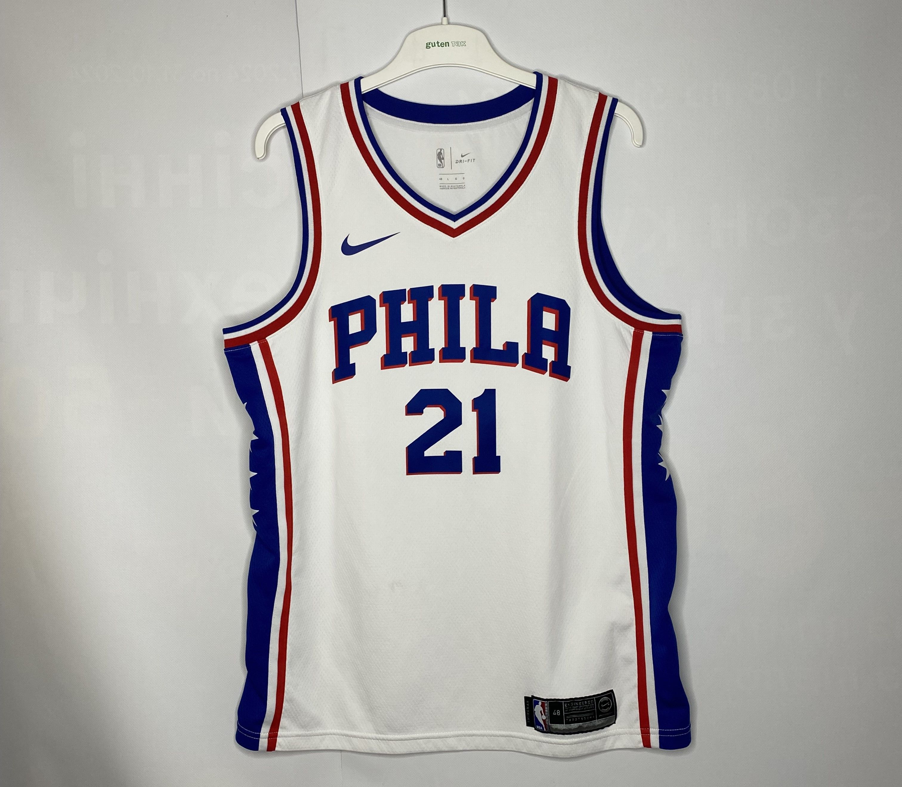 NBA × Nike EMBIID #21 PHILADELPHIA PHILA BASKETBALL NBA JERSEY SHIRT Size US L / EU 52-54 / 3 - 1 Thumbnail