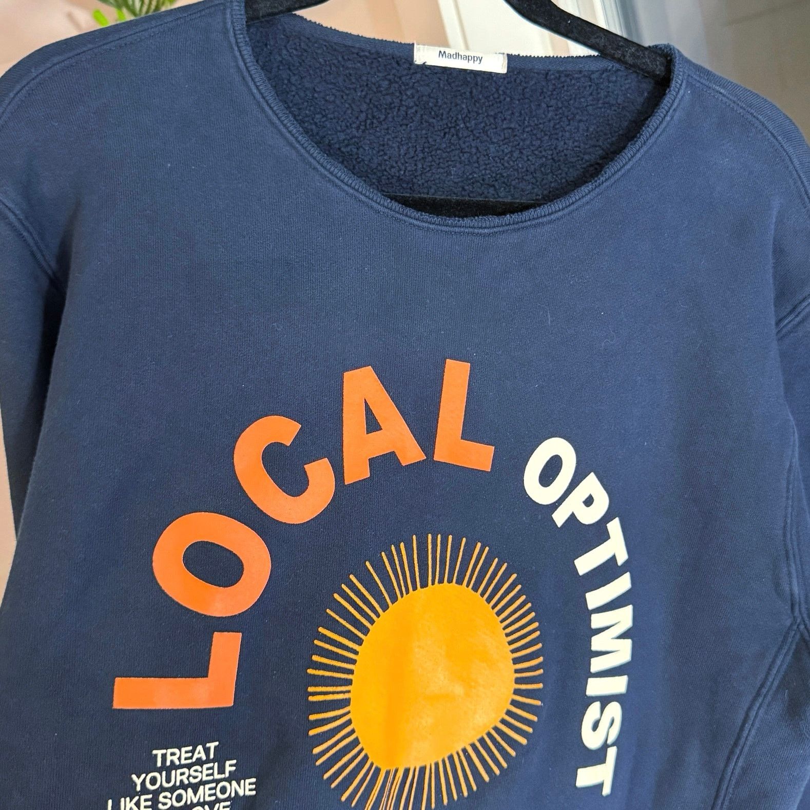 Madhappy •NEW• MadHappy Crewneck Local Optimist in Navy • Medium Size M / US 6-8 / IT 42-44 - 9 Thumbnail