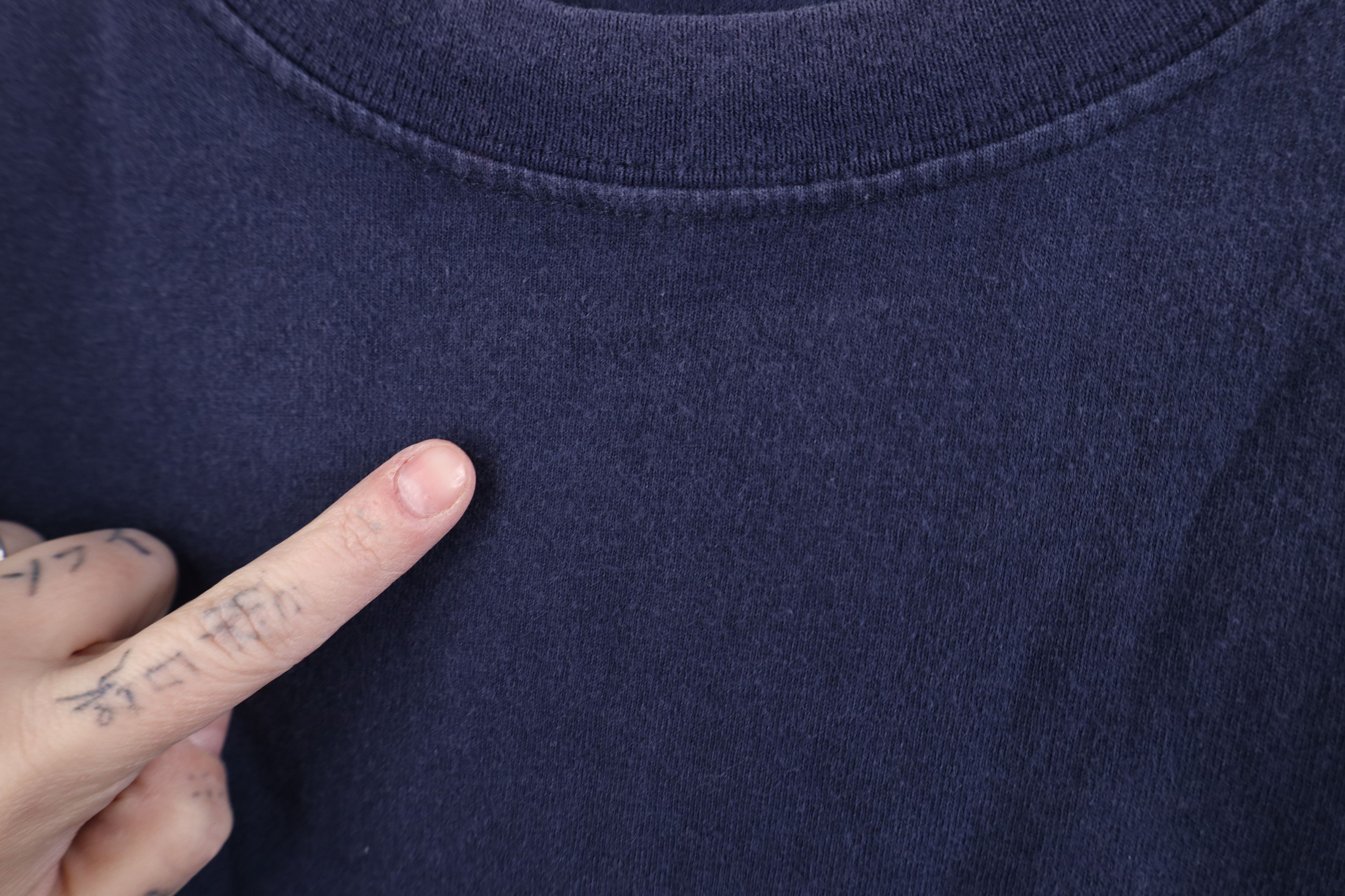 Vintage Vintage 90s Streetwear Cotton Long Sleeve T-Shirt Blue USA Size US XXL / EU 58 / 5 - 5 Thumbnail