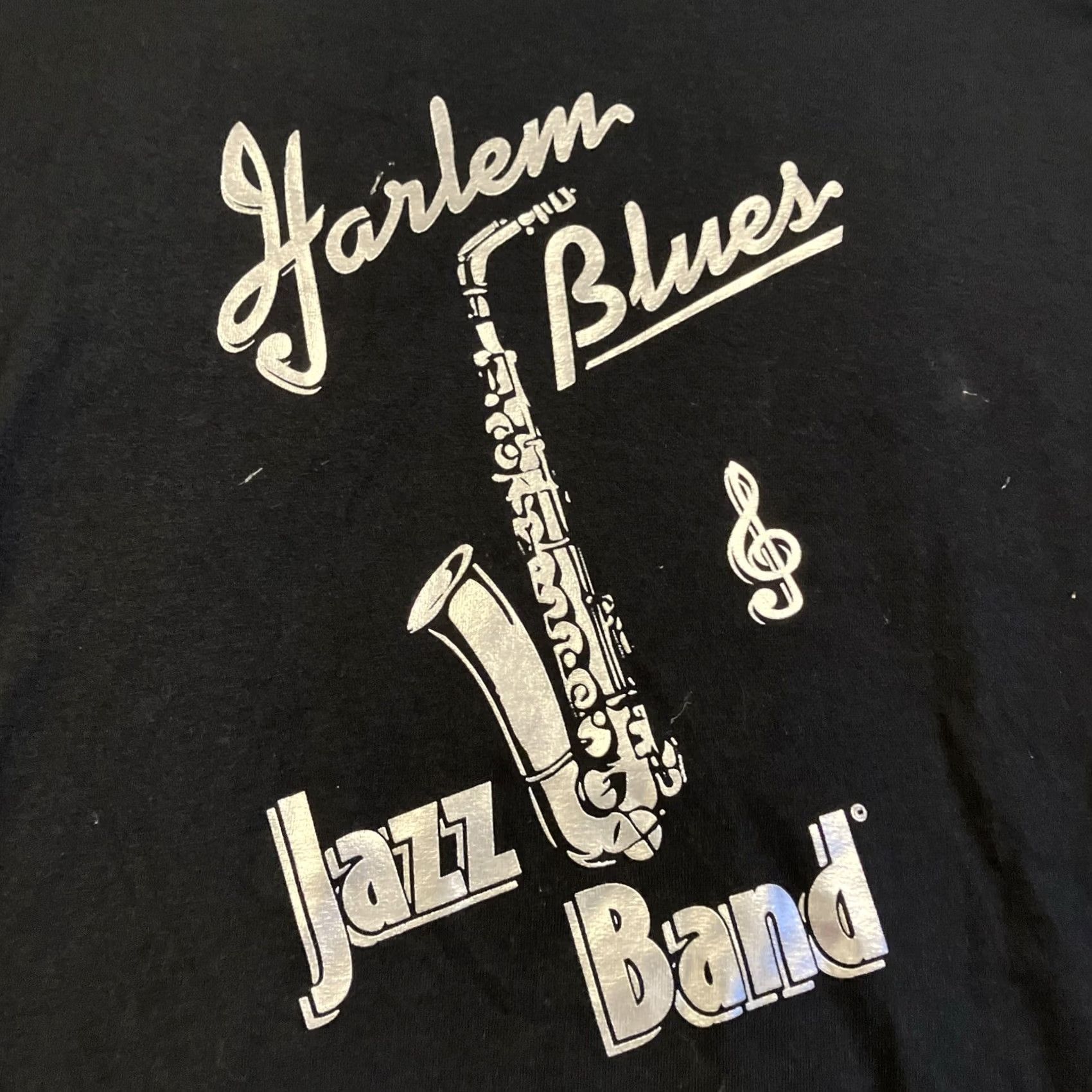 Gildan VINTAGE Harlem Blues & Jazz Band Logo T Shirt Black Men XL Size US XL / EU 56 / 4 - 2 Thumbnail