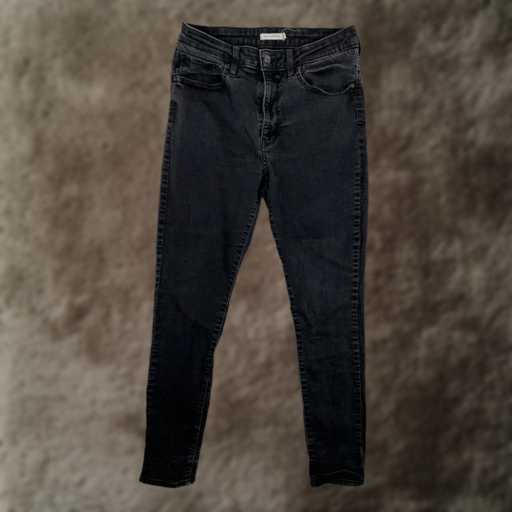 Levi's Levi's 721 High Rise Skinny Jeans Womens 31x30 Black Charcoal Wash Denim Size 24" / US 00 / IT 34 - 1 Thumbnail