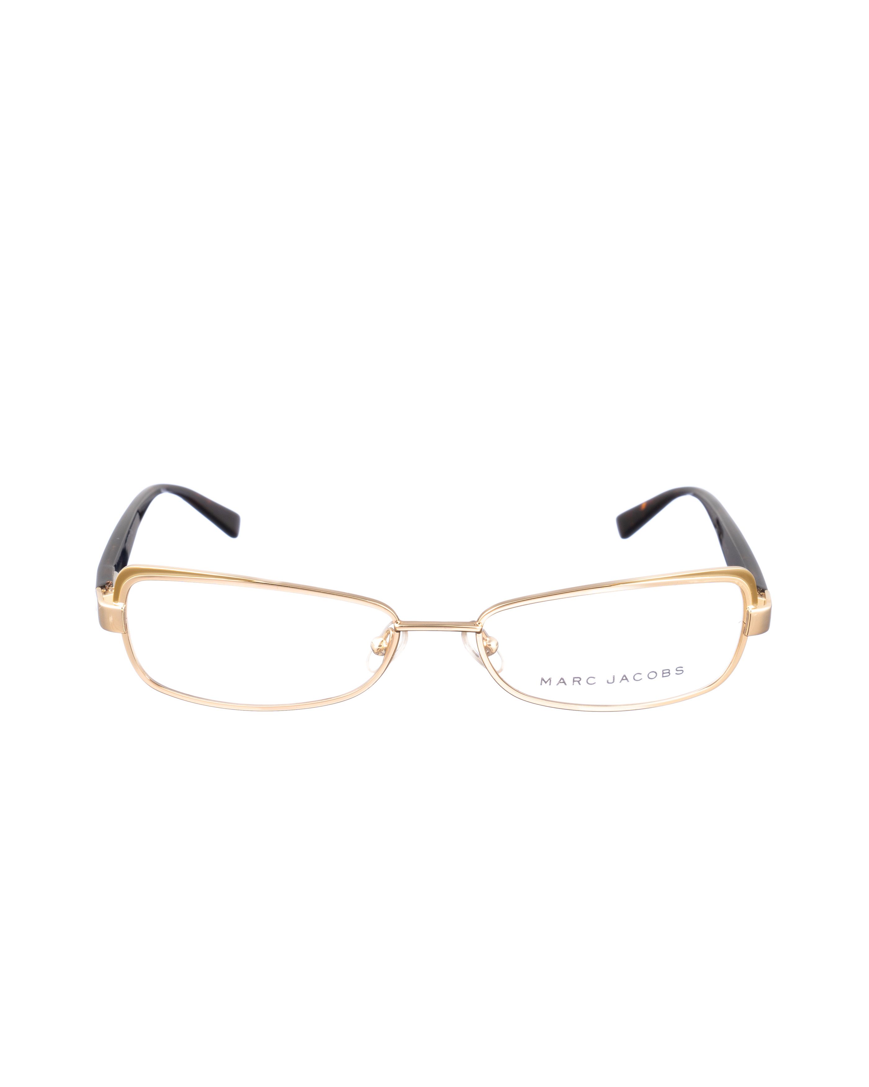 Marc Jacobs Marc Jacobs 00s Gold and Havana Rectangular Glasses Size ONE SIZE - 1 Thumbnail