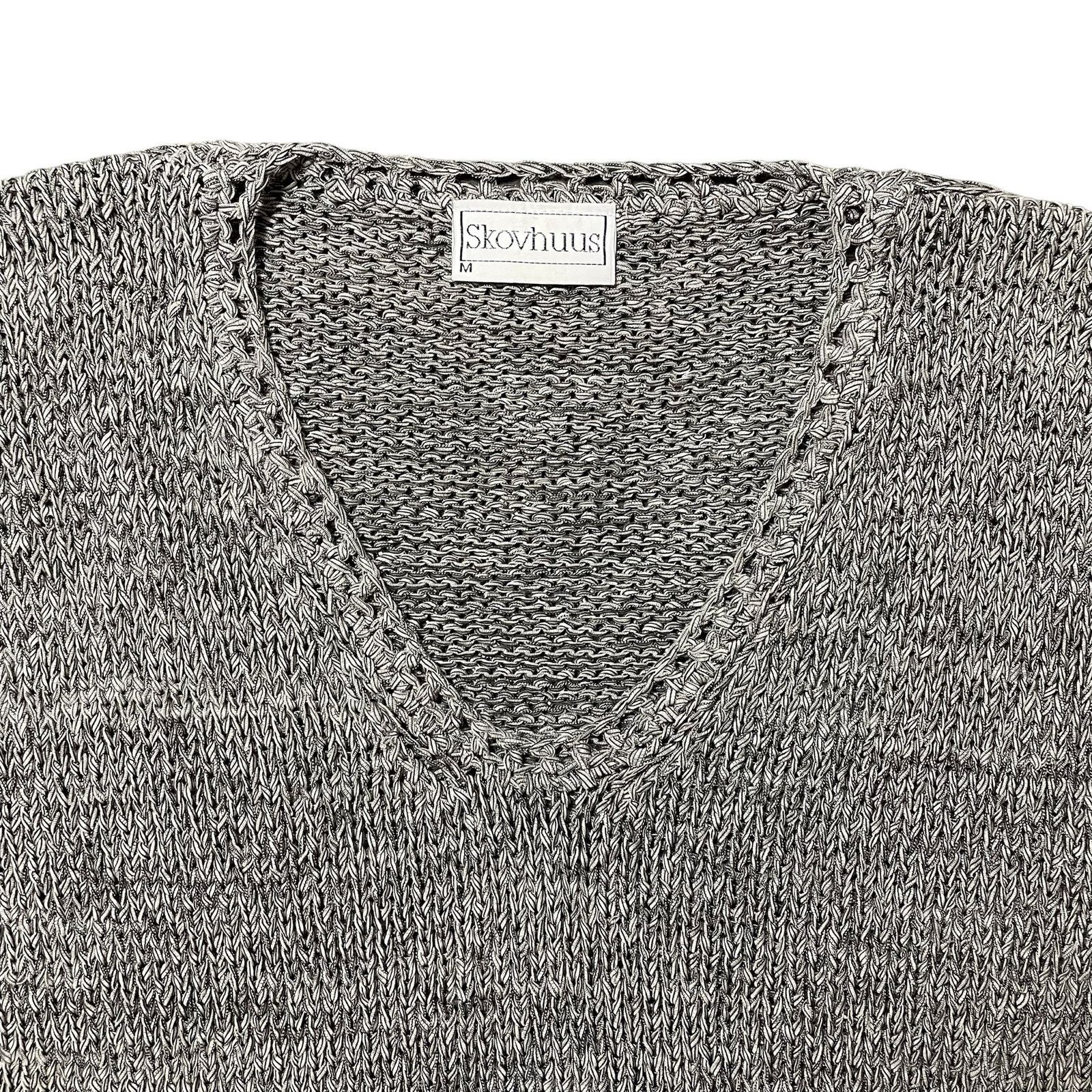 Other Skovhuus Knit Pullover Sweater Openwork Details Gray Medium Size M / US 6-8 / IT 42-44 - 2 Thumbnail