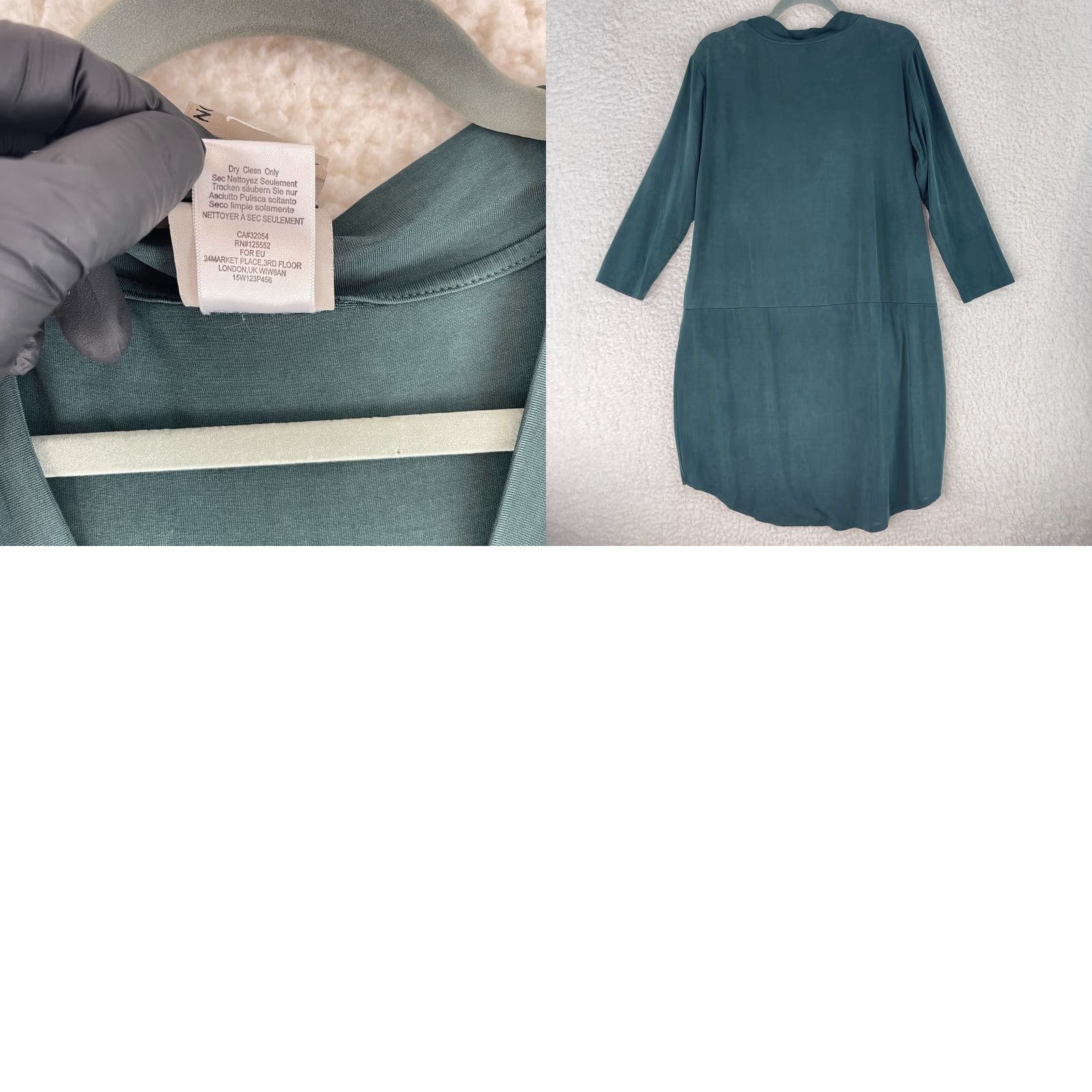 Anthropologie Anthropologie Dolan Left Coast Dress Women L Green 3/4 Sleeve V-Neck Stretch Casual Party/Cocktail Travel A-Line Knee Length Vintage: No Size L / US 10 / IT 46 - 9 Thumbnail