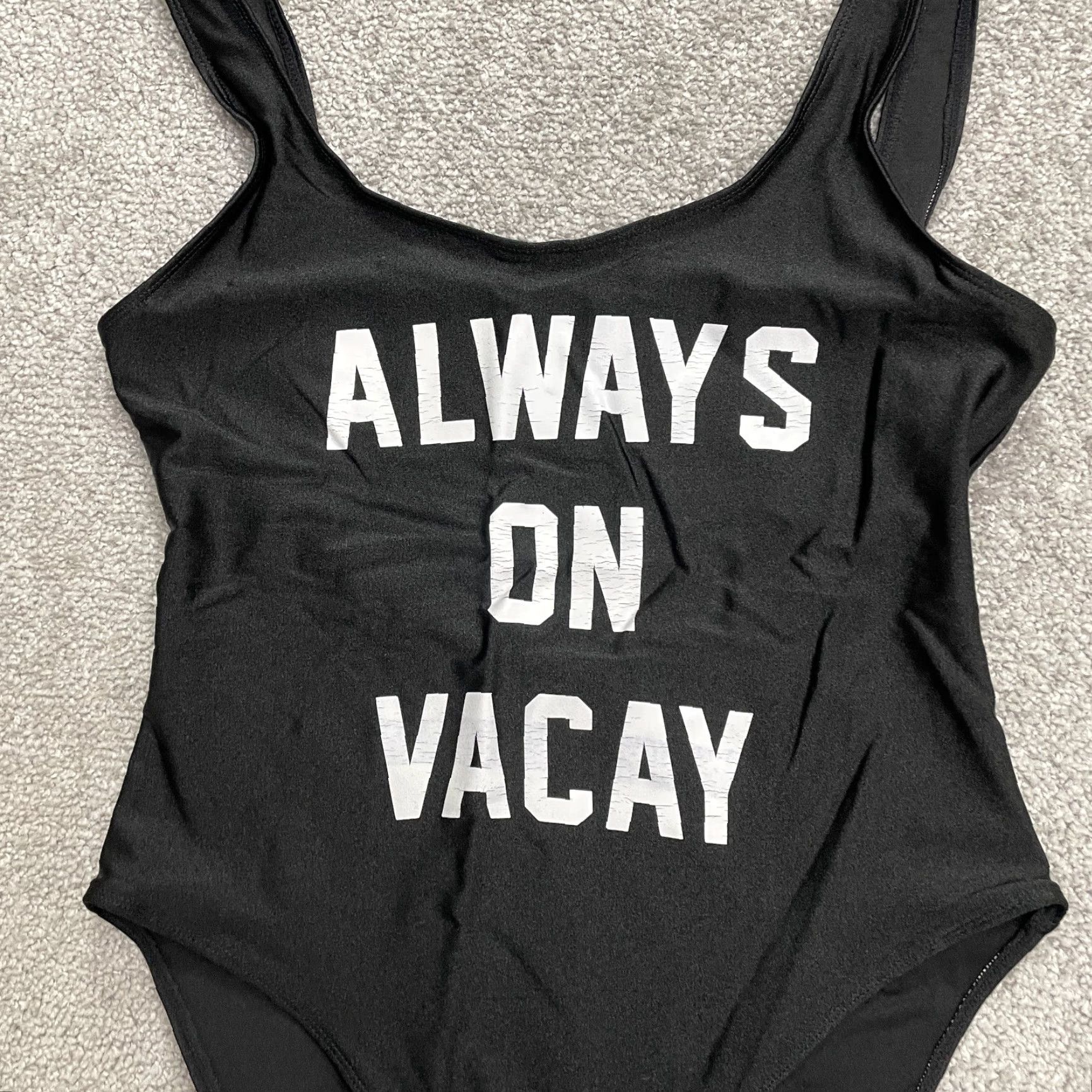 Victoria's Secret Swimwear Bodysuit Women Medium Black Always On Vacay Stretch Size M / US 6-8 / IT 42-44 - 2 Thumbnail