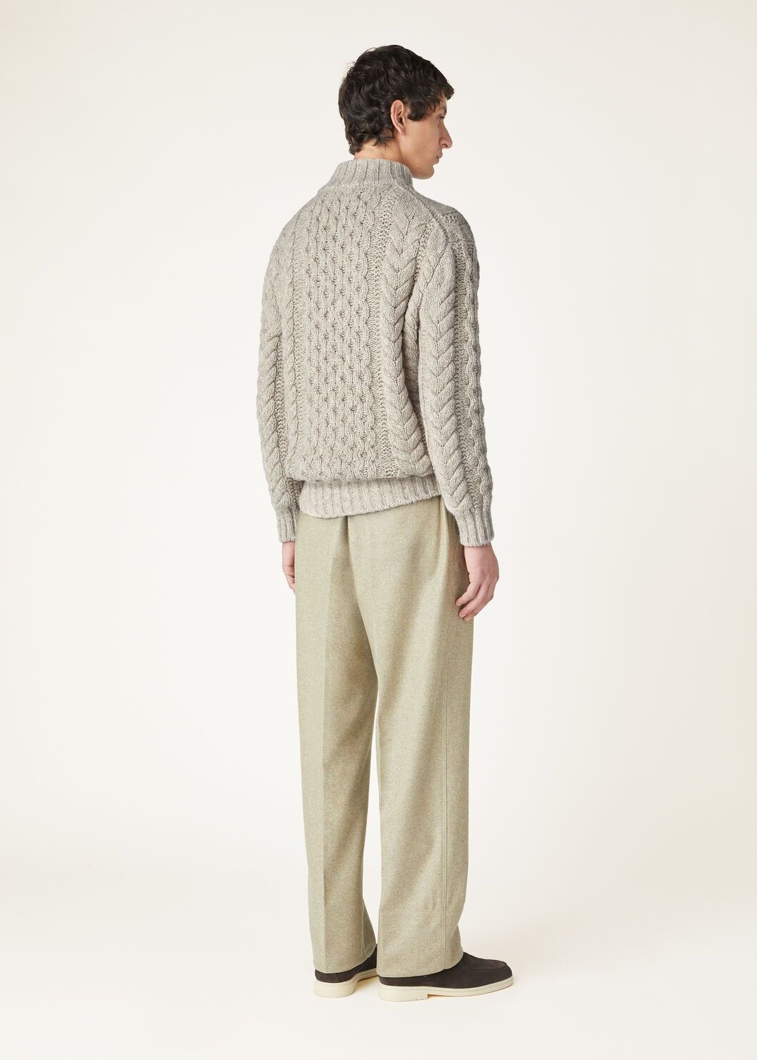 Loro Piana o1w1db10725 FAO6300 Valduggia Half-Neck Sweater in Grey Size US S / EU 44-46 / 1 - 5 Thumbnail