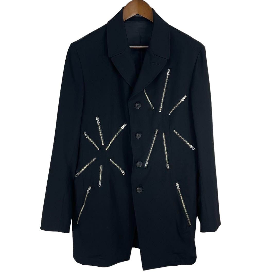 image of Yohji Yamamoto Pour Homme 19Ss Jacket With Designed Zippers in Black, Men's (Size Medium)