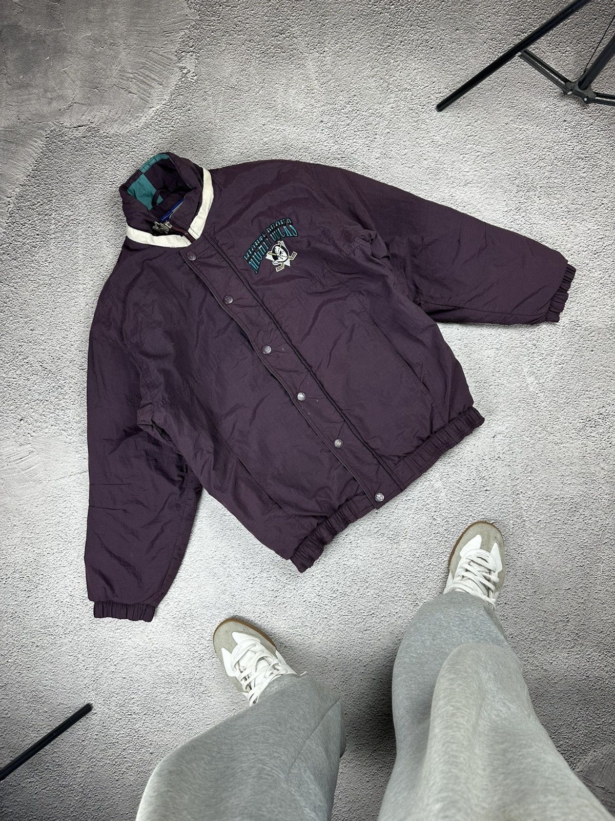 Starter Vintage The Mighty Ducks Starter NHL Nylon Jacket 90s Logo Size US S / EU 44-46 / 1 - 3 Thumbnail