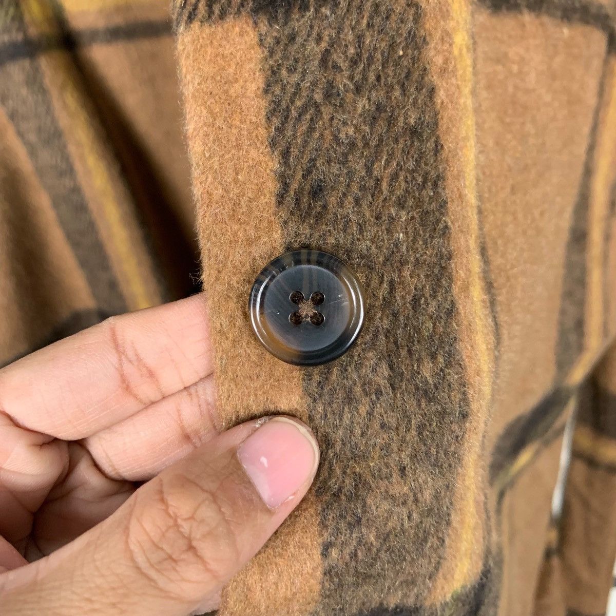 Japanese Brand OFALO Checked Belted Flannel Jacket #2438-C109 Size M / US 6-8 / IT 42-44 - 14 Thumbnail