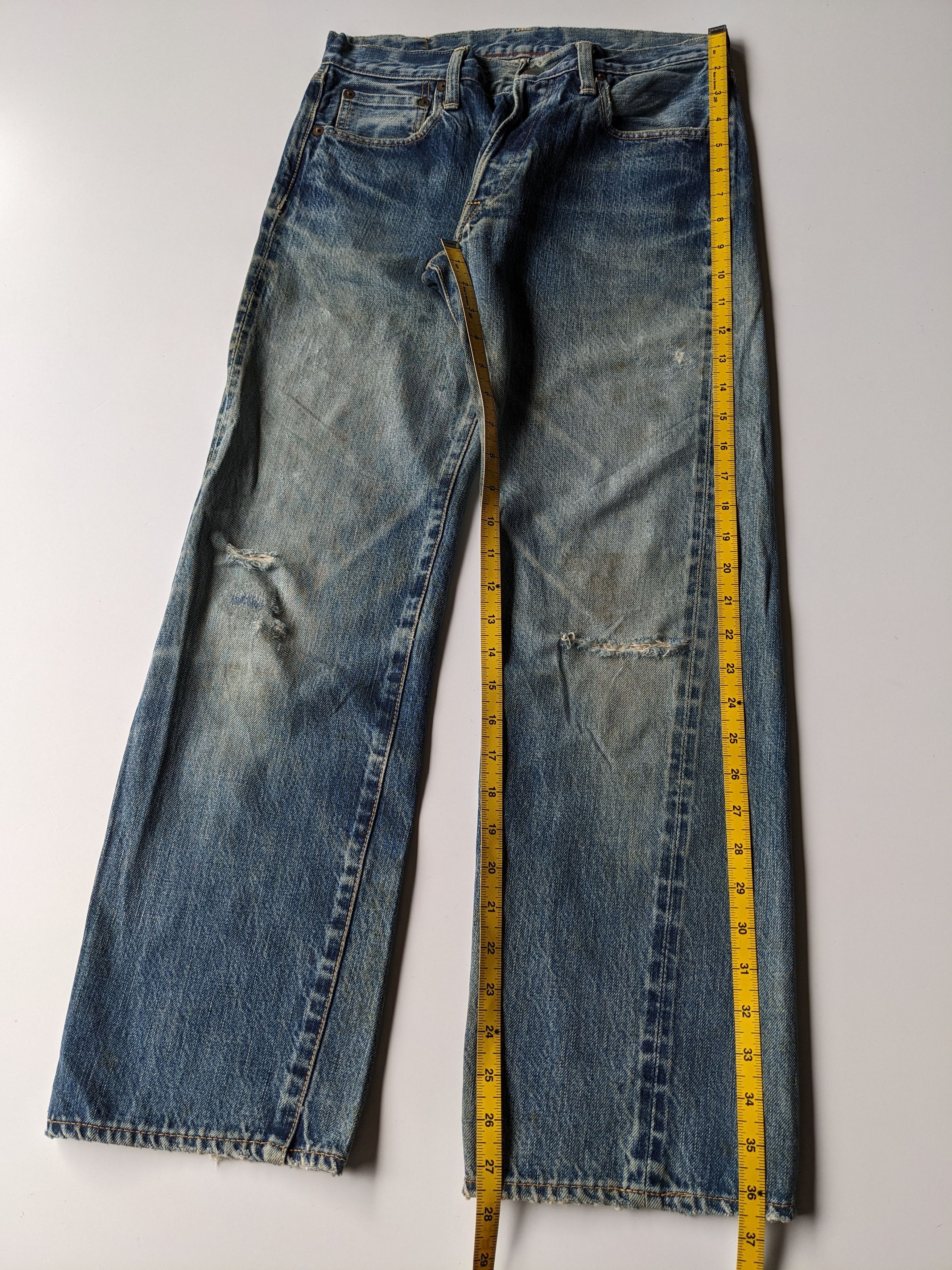 45rpm × Japanese Brand Vintage 45rpm distressed selvedge jeans Size US 28 / EU 44 - 10 Thumbnail