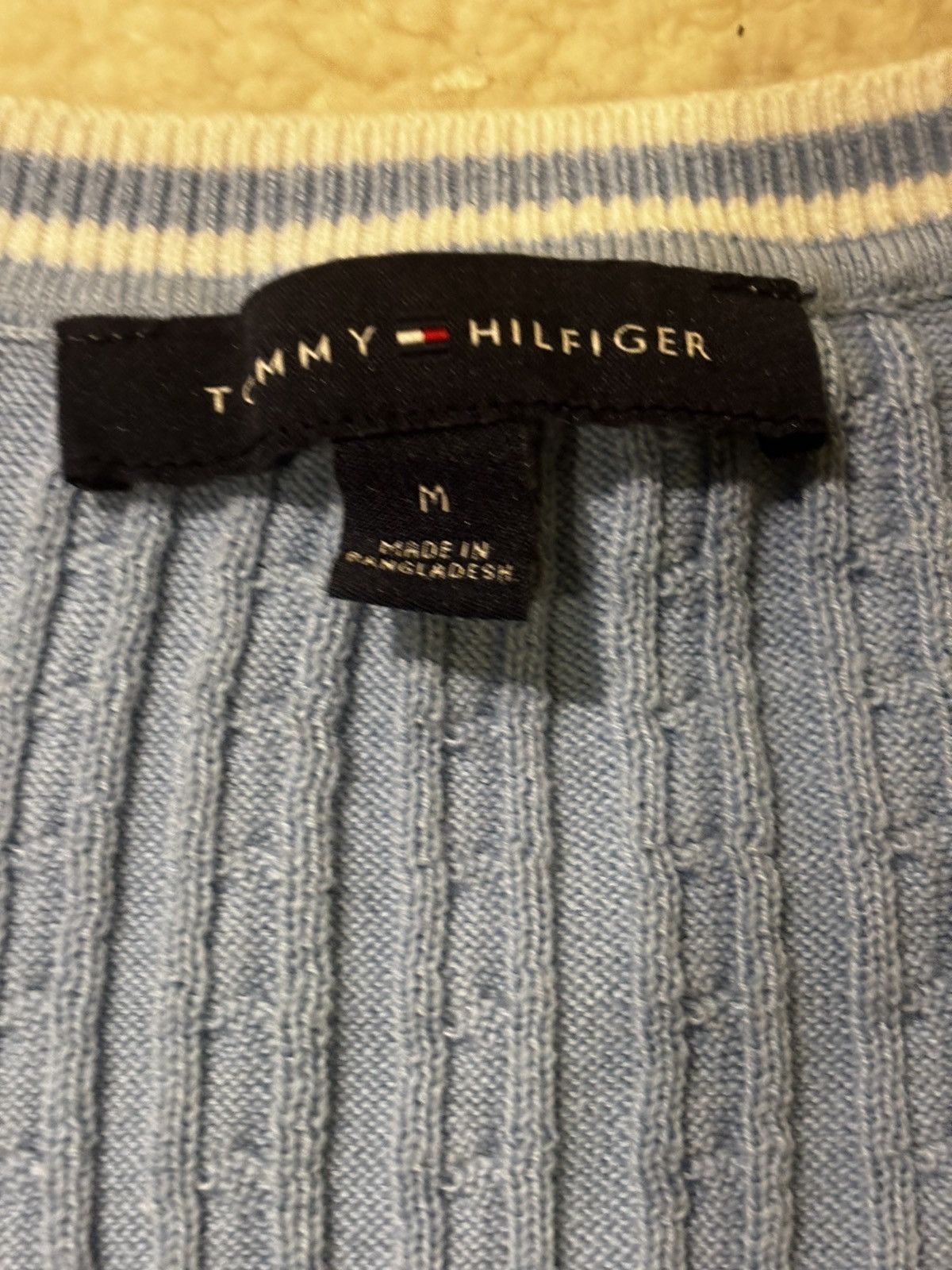 Tommy Hilfiger Women’s blue short sleeve sweater1549 Size M / US 6-8 / IT 42-44 - 3 Thumbnail