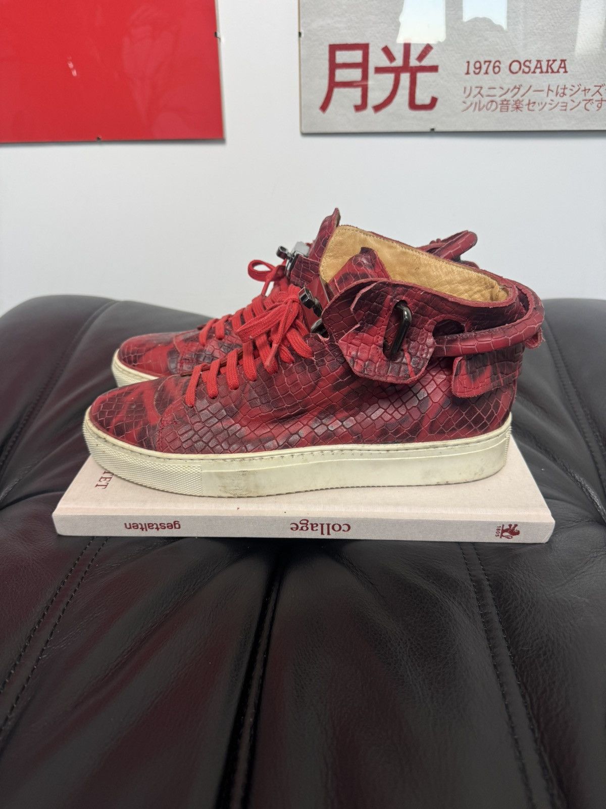 Buscemi Buscemi 100MM Lock High Top Shoes Red Cheetah Leopard Rare Size US 8 / EU 41 - 3 Thumbnail
