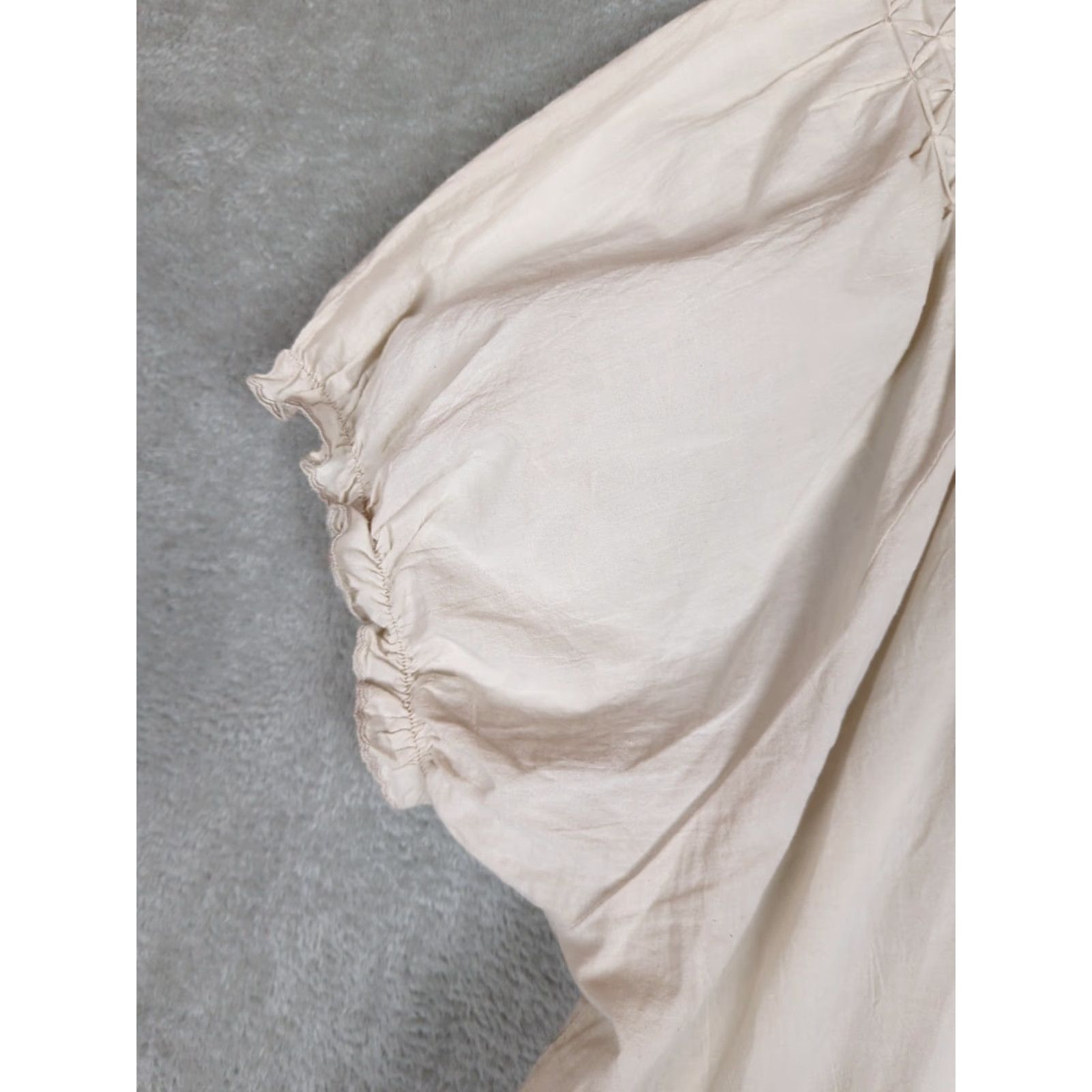 Vintage Grade & Gather Beige Cottagecore Puff Sleeve Shirt L Womens Puff Sleeve Top Casual Spring Summer Shirt Size L / US 10 / IT 46 - 4 Thumbnail
