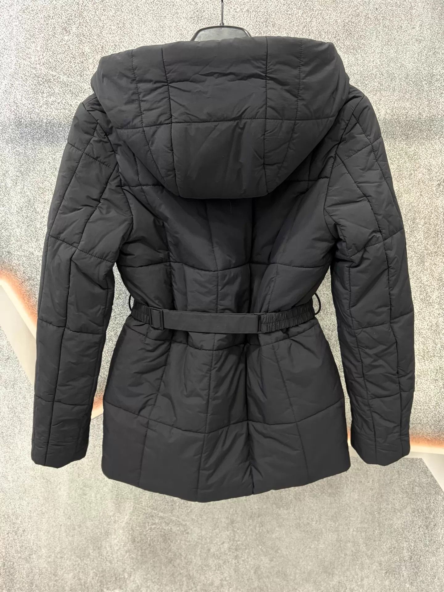 Burberry Burberry Women's Black XS Equestrian Hooded Belted Cotton Coat Size XS / US 0-2 / IT 36-38 - 2 Thumbnail