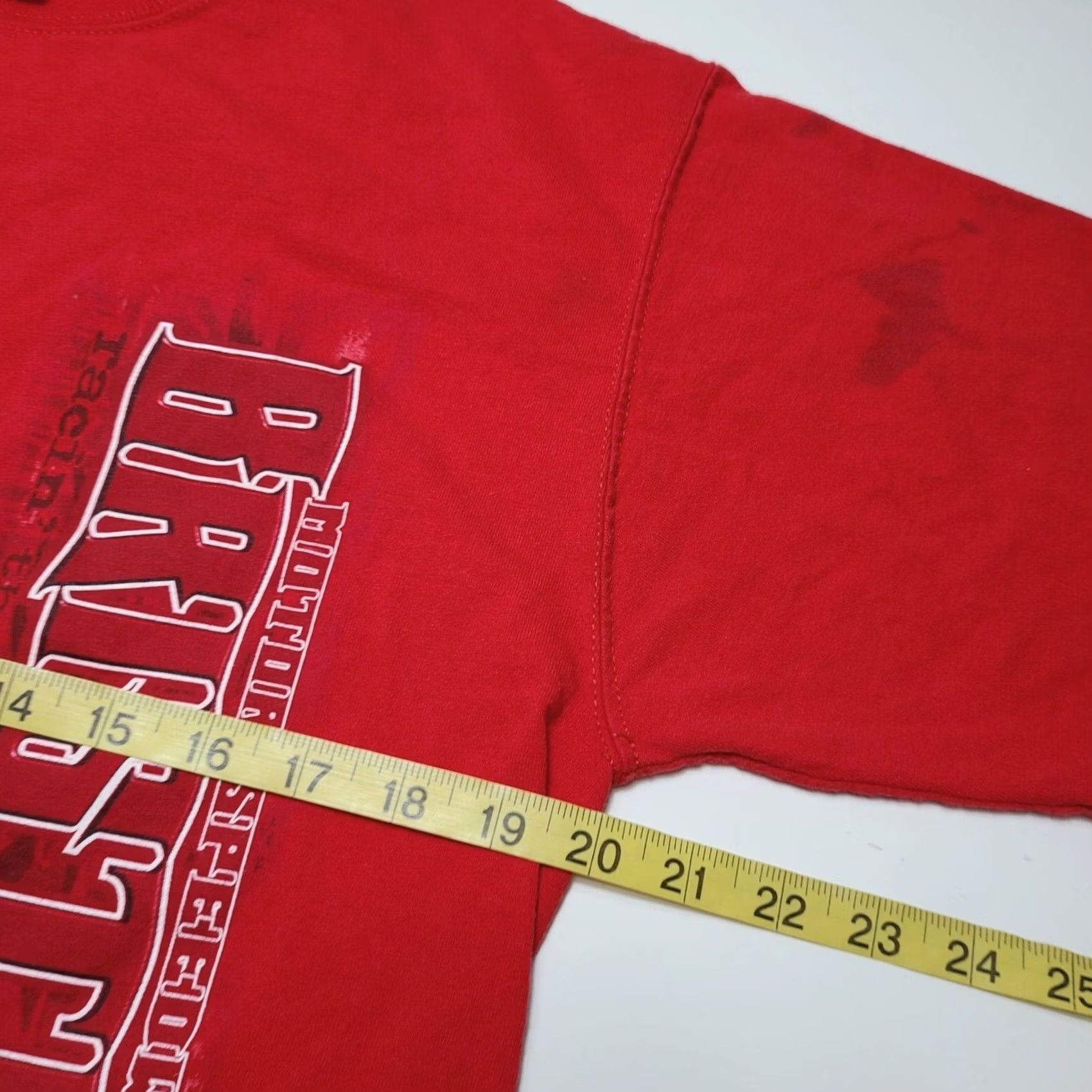 Fruit Of The Loom NASCAR T-Shirt Bristol Motor Speedway Red 2005 Graphic Print Men's Large - Fruit of the Loom Shirt Regular Short Sleeve Size US L / EU 52-54 / 3 - 8 Thumbnail