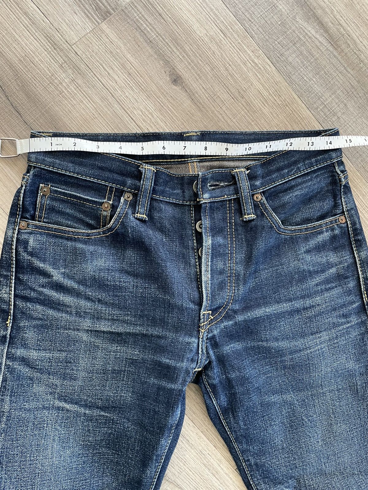 Iron Heart IRON HEART IH-777N 17OZ SELVEDGE JEANS SLIM TAPERED 29x29.5 Size US 29 - 4 Thumbnail