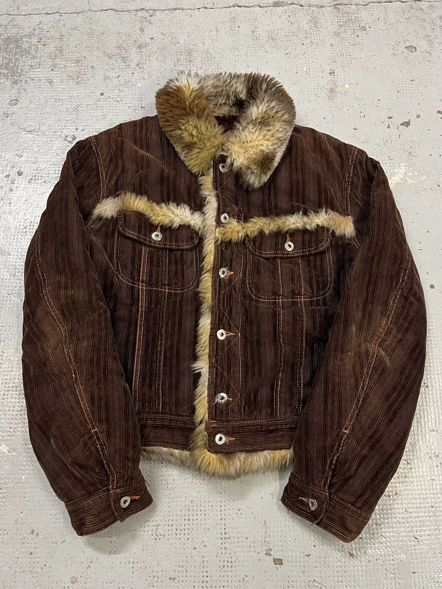 Dolce & Gabbana AW2001 Dolce & Gabbana Brown Corduroy Fur Jacket Size US M / EU 48-50 / 2 - 1 Thumbnail