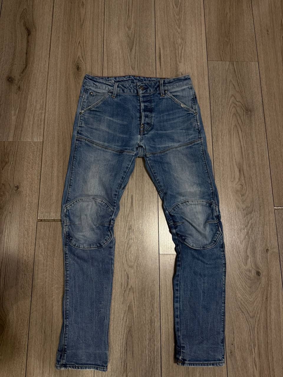 G-Star G Star Raw Men Distressed Blue Denim Double Knee Jeans 28x30 Size US 28 / EU 44 - 2 Thumbnail