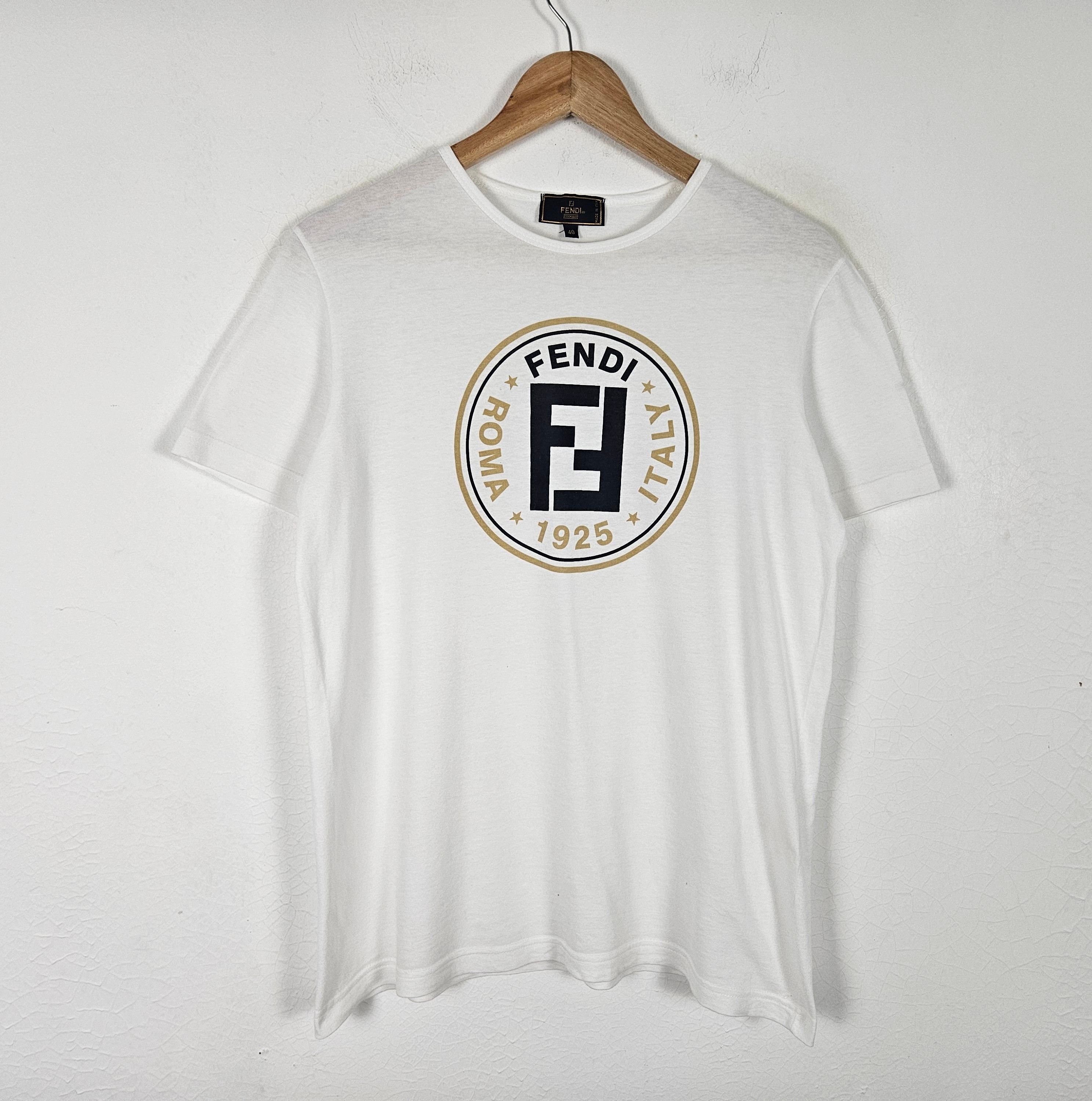 Fendi Vintage Fendi Roma italy shirt Size US M / EU 48-50 / 2 - 2 Thumbnail